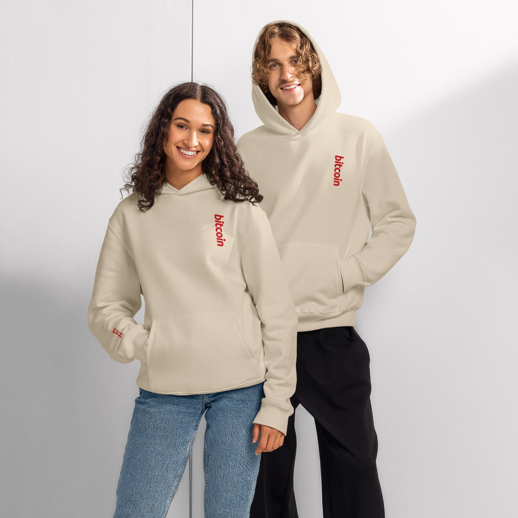 Bitcoin - Red | Oversized Heavyweight Hoodie - The Orange Habit 15