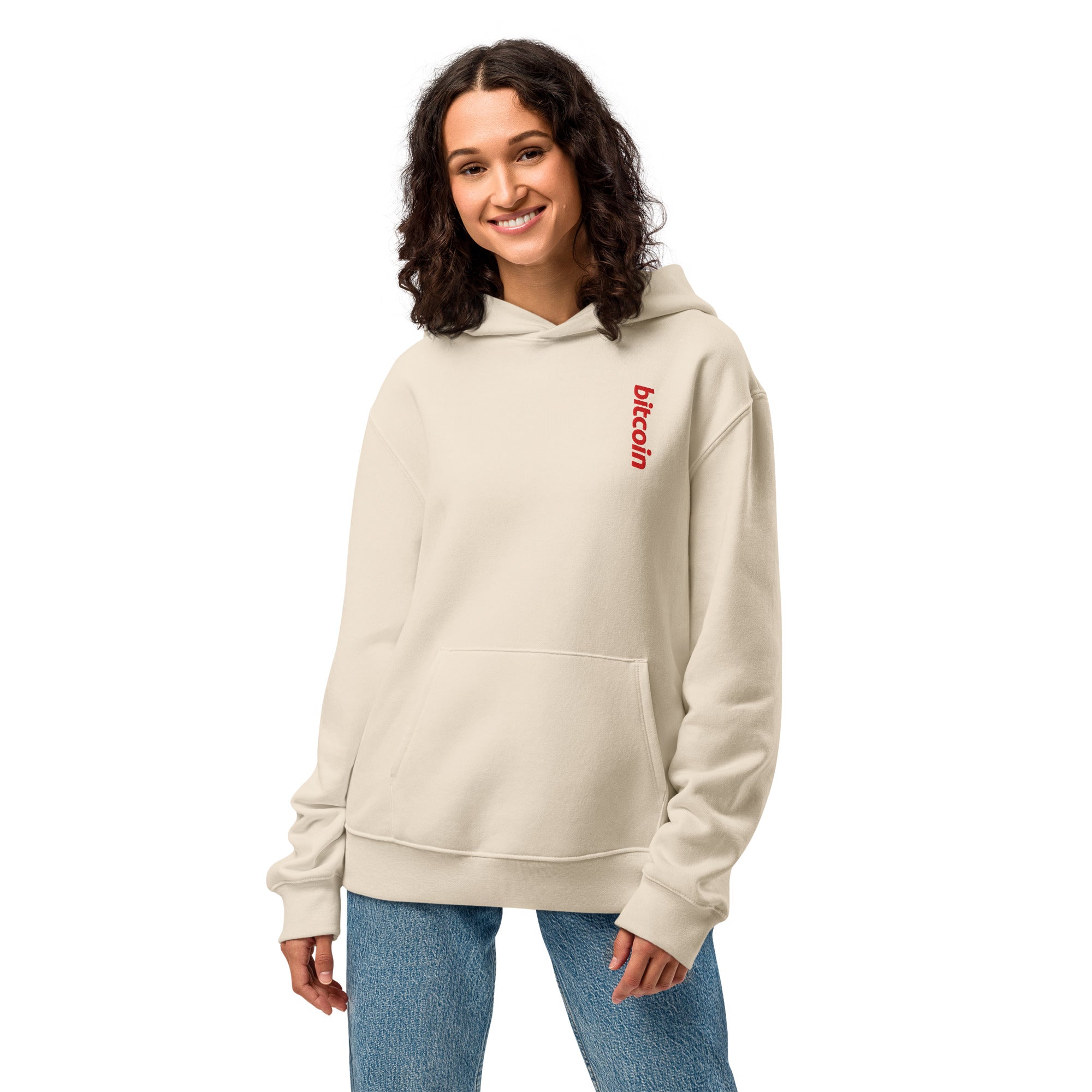 Bitcoin - Red | Oversized Heavyweight Hoodie - The Orange Habit 17