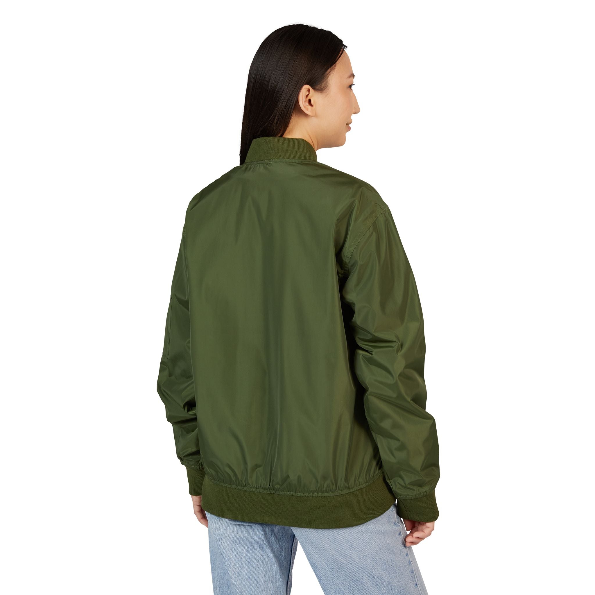 Branded / Embroidered Bomber Jacket - The Orange Habit