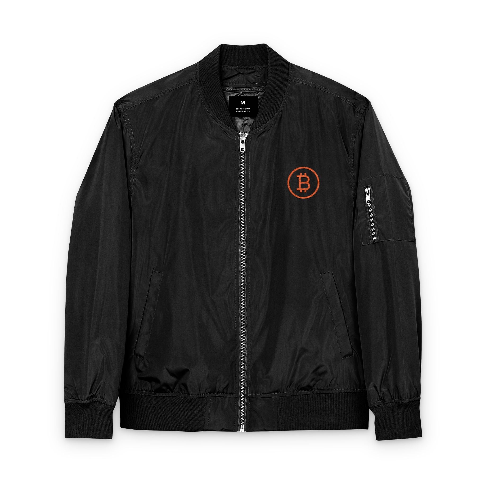 Branded / Embroidered Bomber Jacket - The Orange Habit