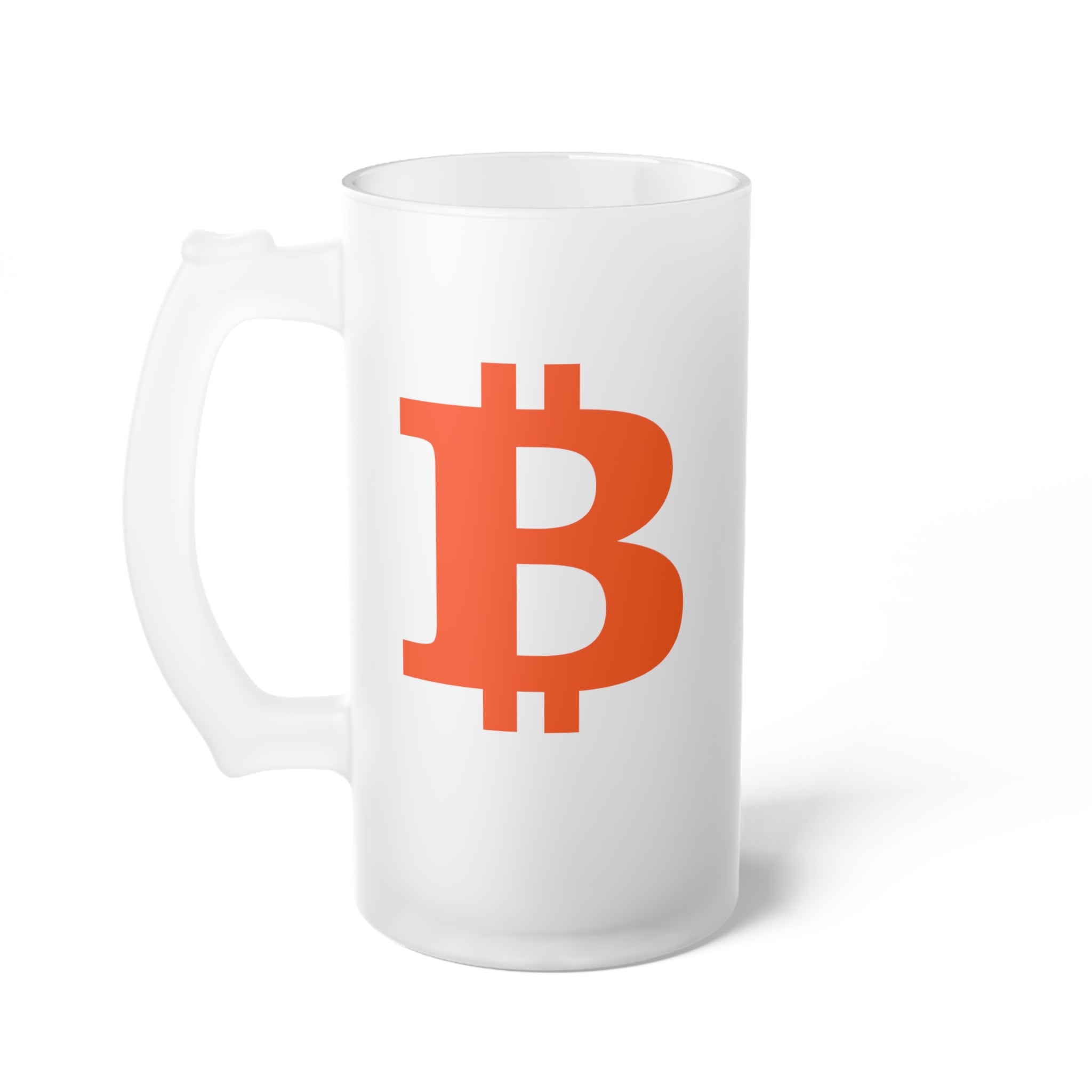 Bitcoin beer mug by orange habit home right view
