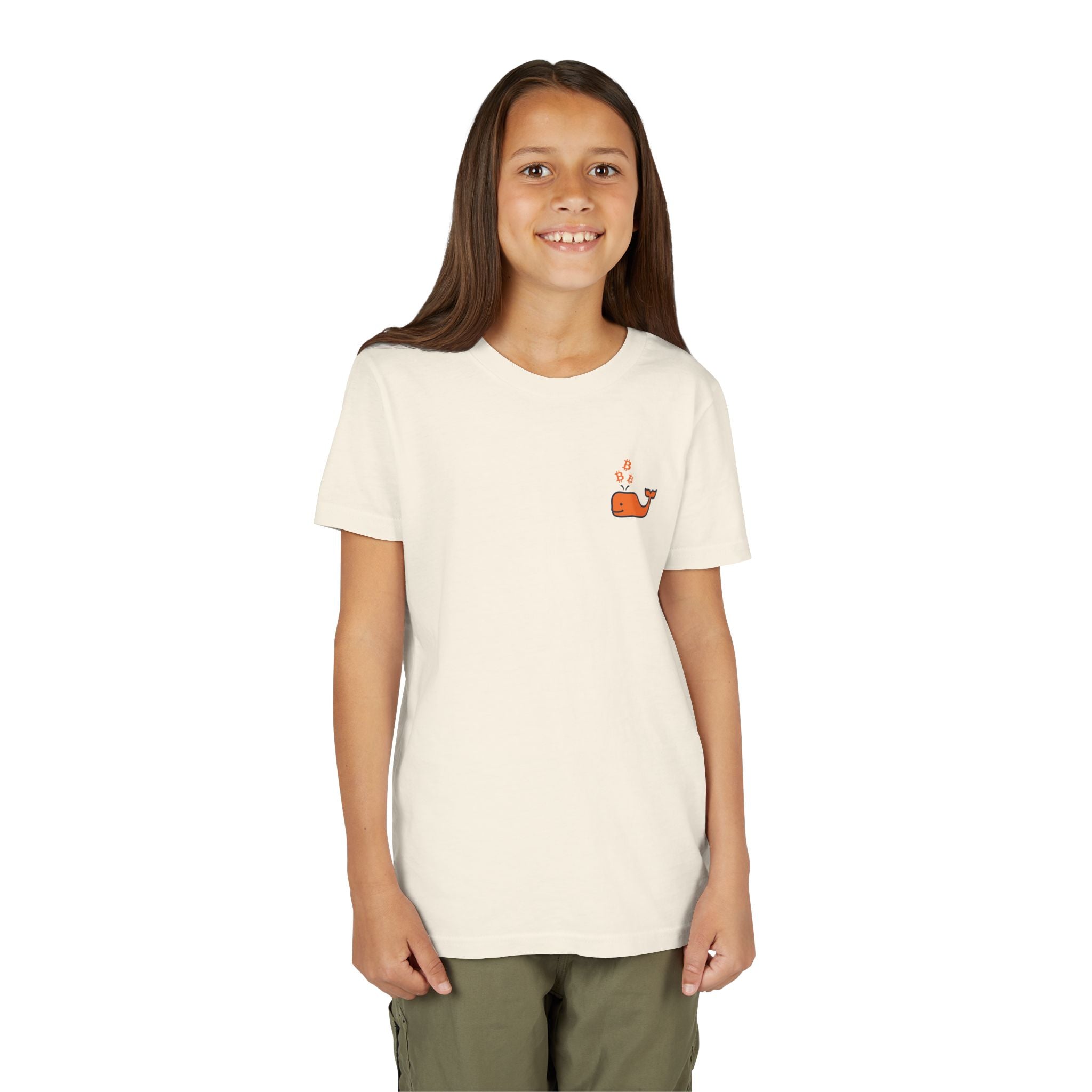 Bitcoin Whale / Orange Kids T-Shirt  The Orange Habit | Bitcoin Clothing & Apparel.