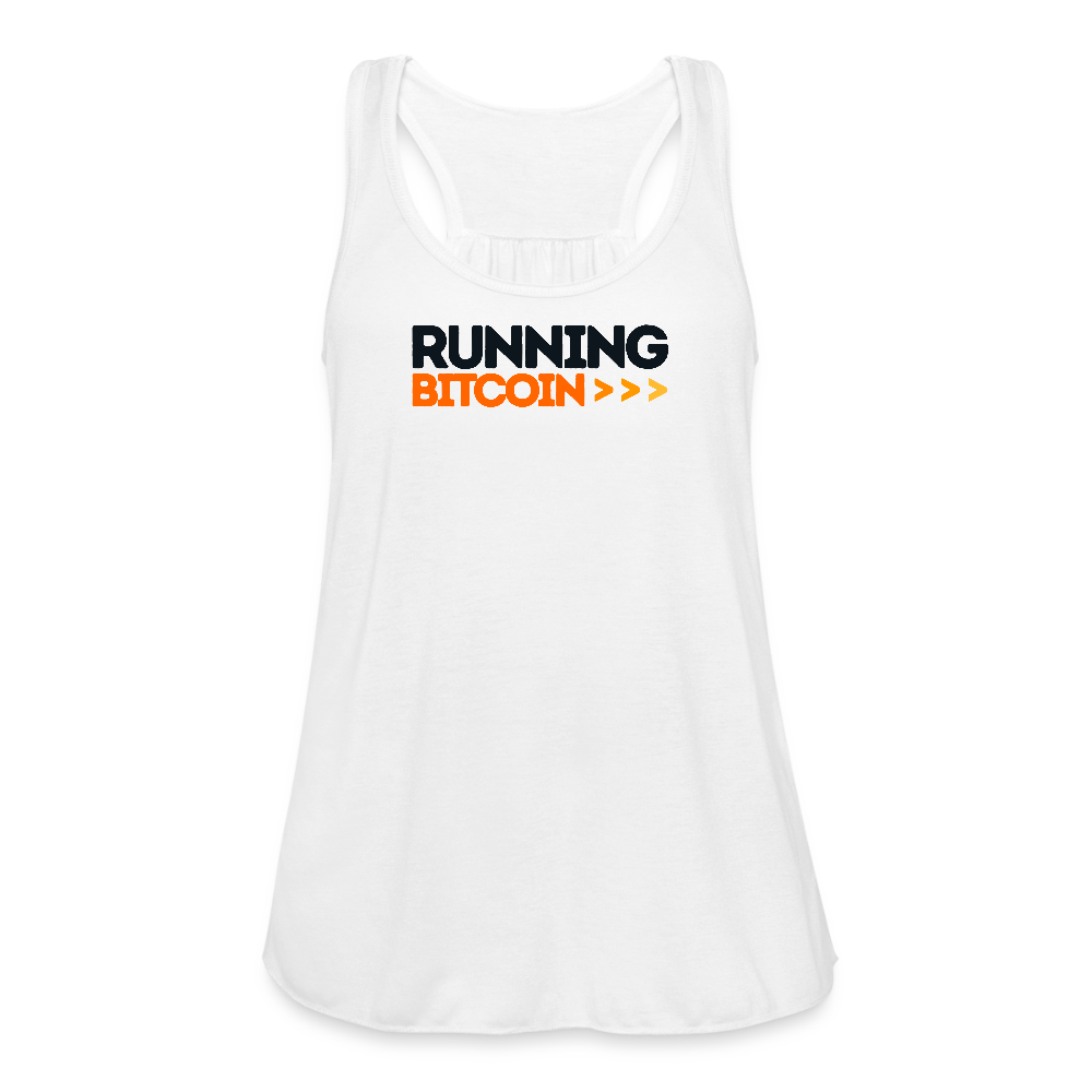 Running Bitcoin / Womens Flowy Tank Top  The Orange Habit | Bitcoin Clothing & Apparel.