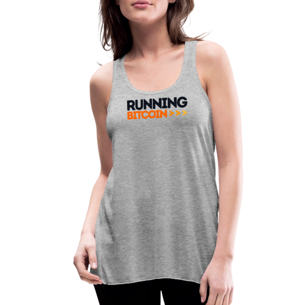 Running Bitcoin / Womens Flowy Tank Top  The Orange Habit | Bitcoin Clothing & Apparel.