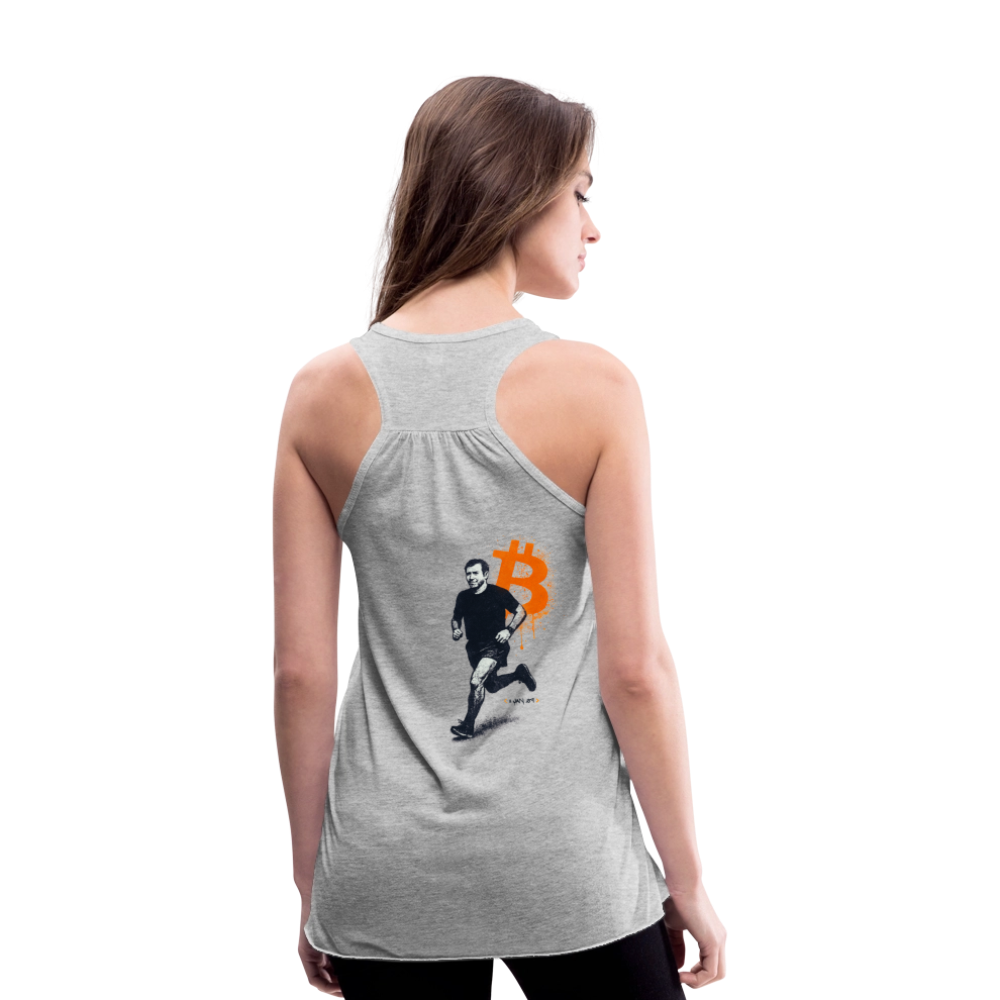 Running Bitcoin / Womens Flowy Tank Top  The Orange Habit | Bitcoin Clothing & Apparel.