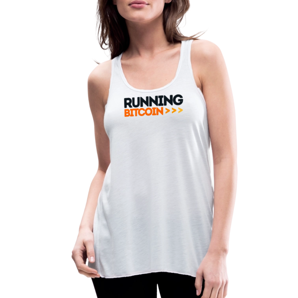 Running Bitcoin / Womens Flowy Tank Top  The Orange Habit | Bitcoin Clothing & Apparel.