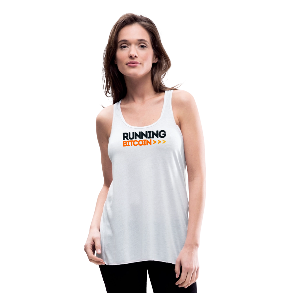 Running Bitcoin / Womens Flowy Tank Top  The Orange Habit | Bitcoin Clothing & Apparel.