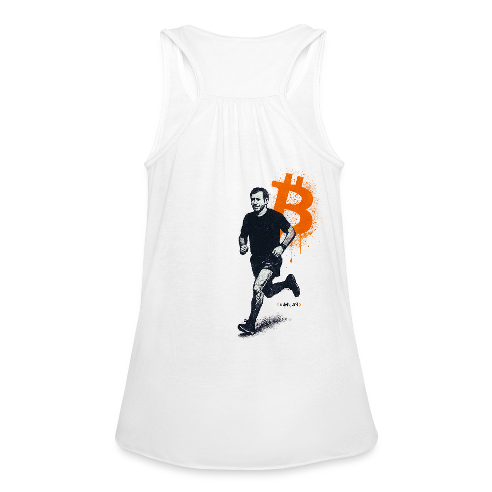 Running Bitcoin / Womens Flowy Tank Top  The Orange Habit | Bitcoin Clothing & Apparel.