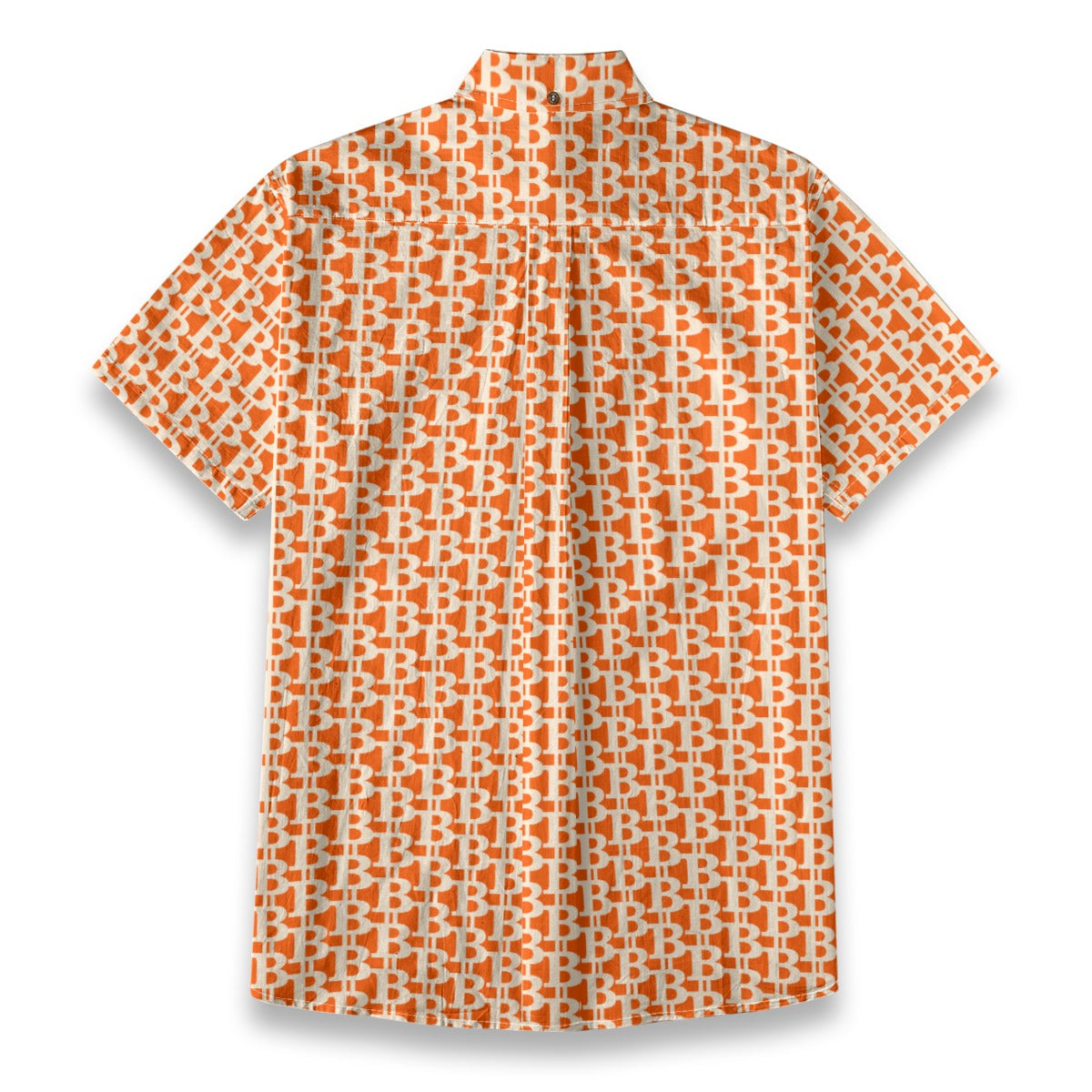 The B / Mens Cotton Slub Shirt - Orange  The Orange Habit | Bitcoin Clothing & Apparel.