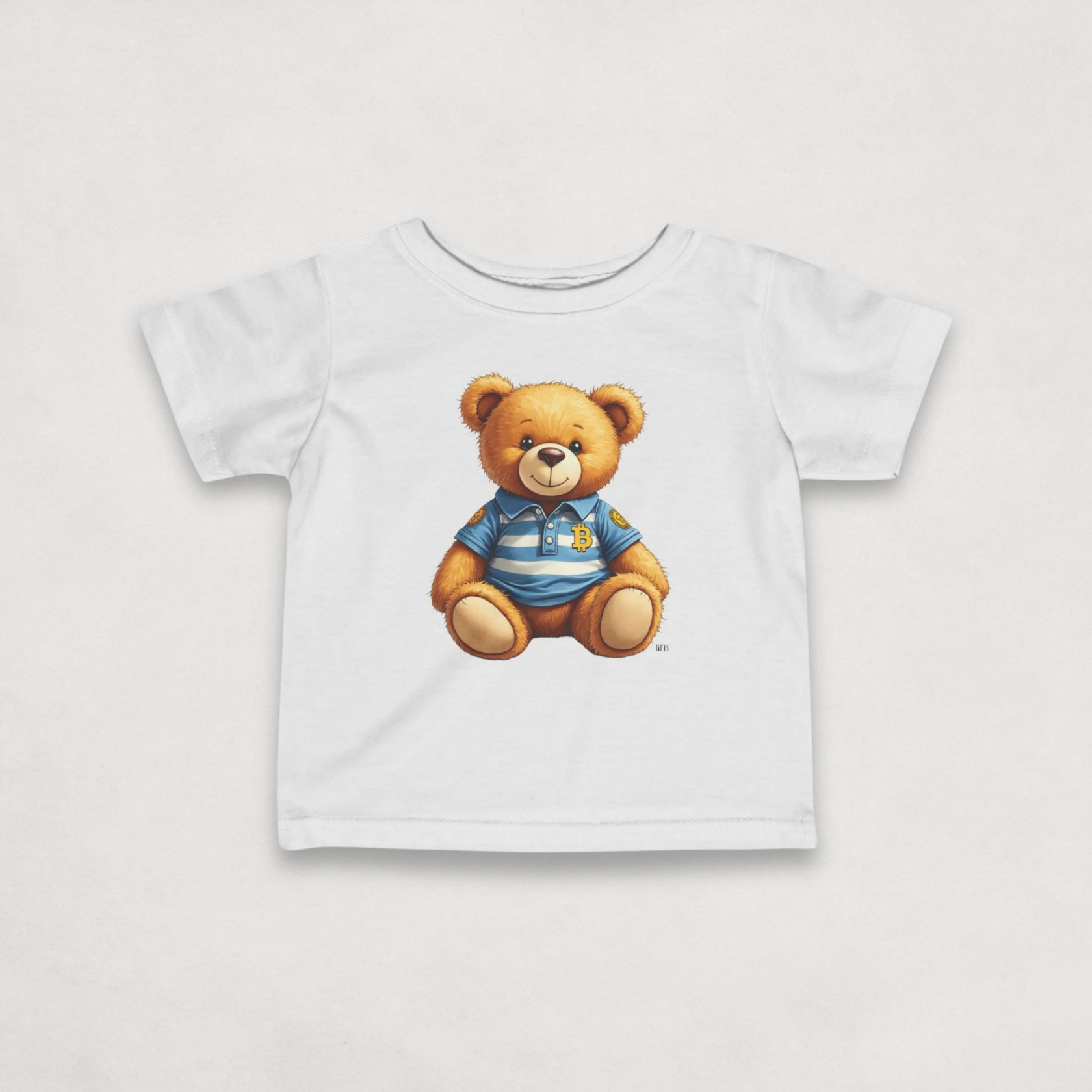 White Bitcoin Tee for Infants by lil'B from the Bearish Collection