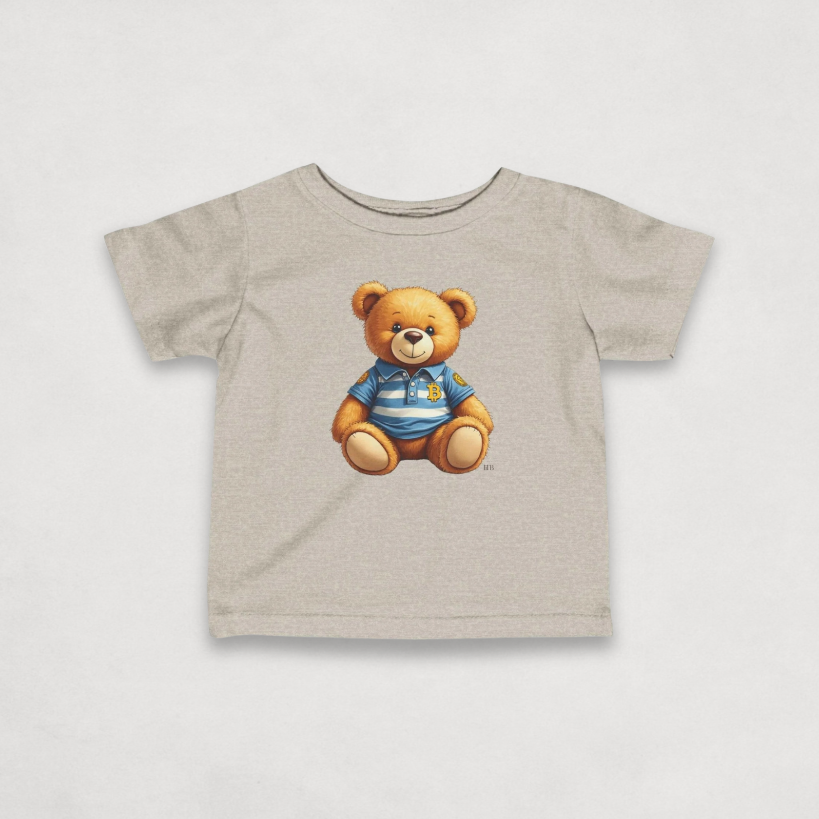 Natural Heather Bitcoin Tee for Infants by lil'B from the Bearish Collection