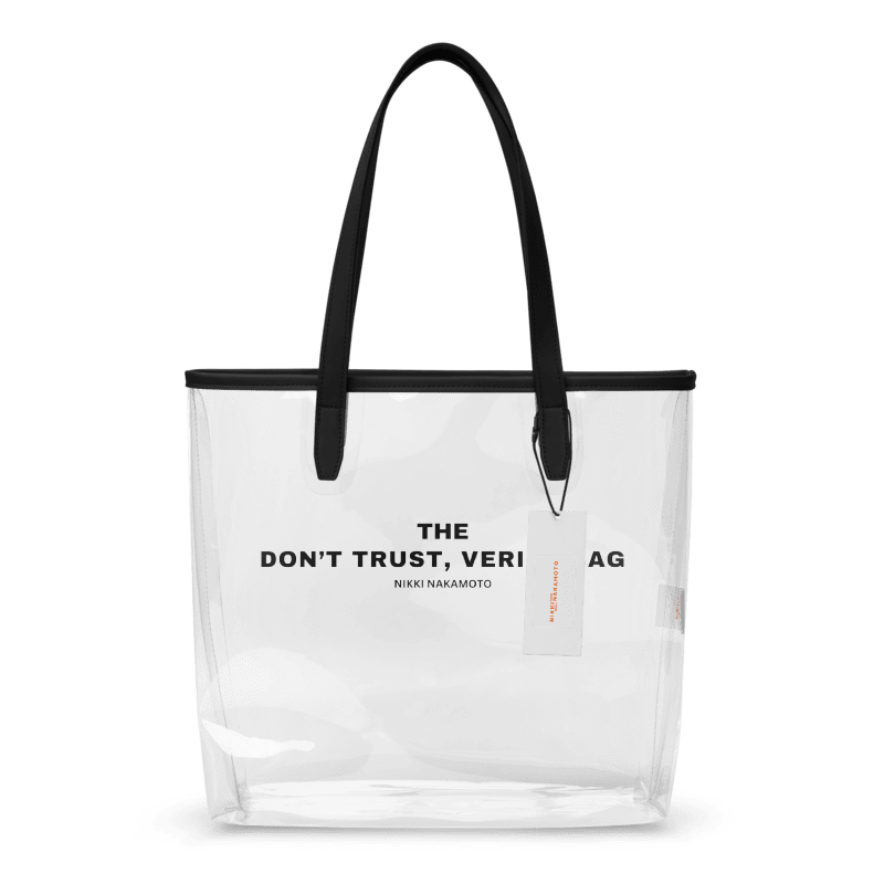 Don't Trust Verify Bitcoin Bag by Nikki Nakamoto