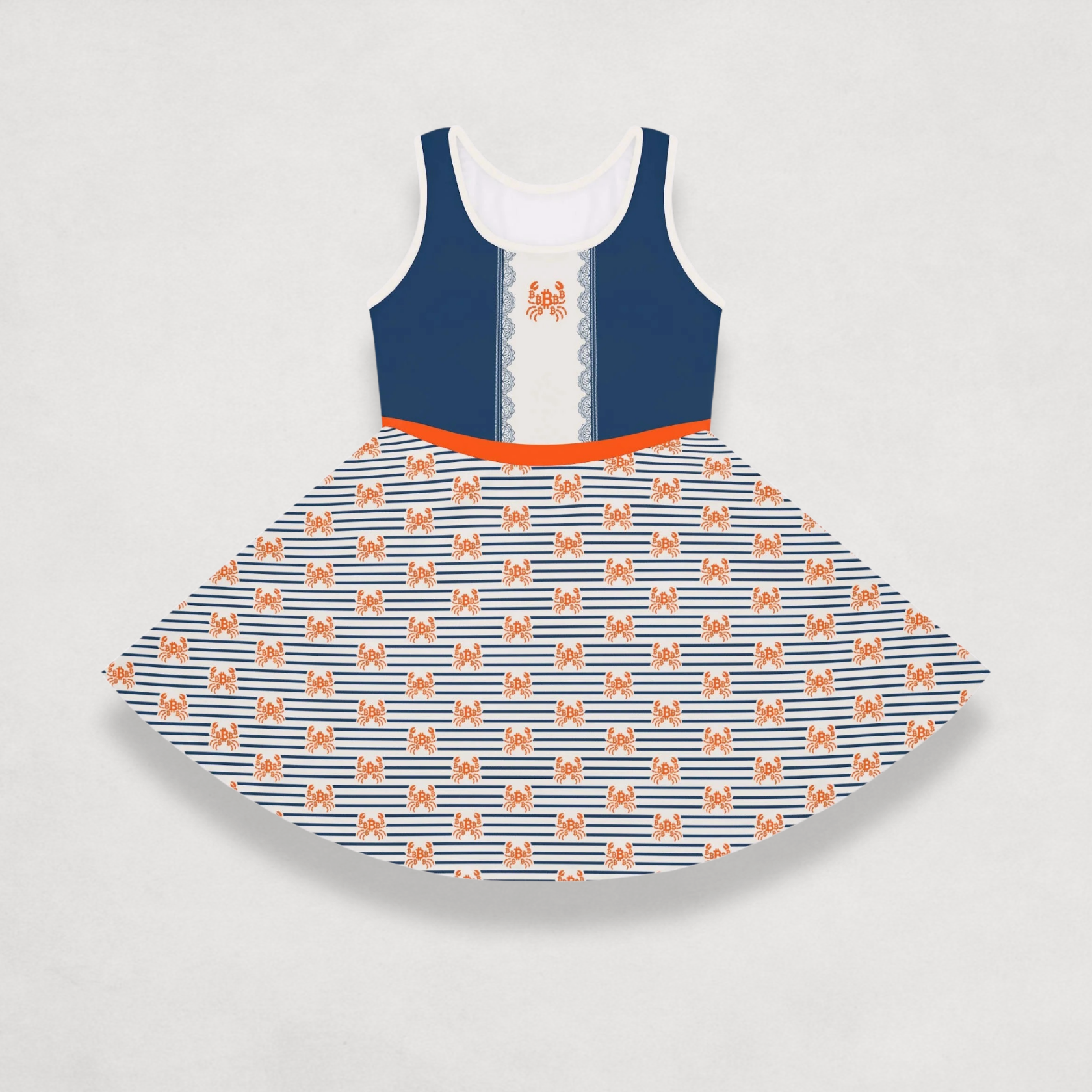front of the Crab B Girls Bitcoin Dress by lil'B at The Orange Habit