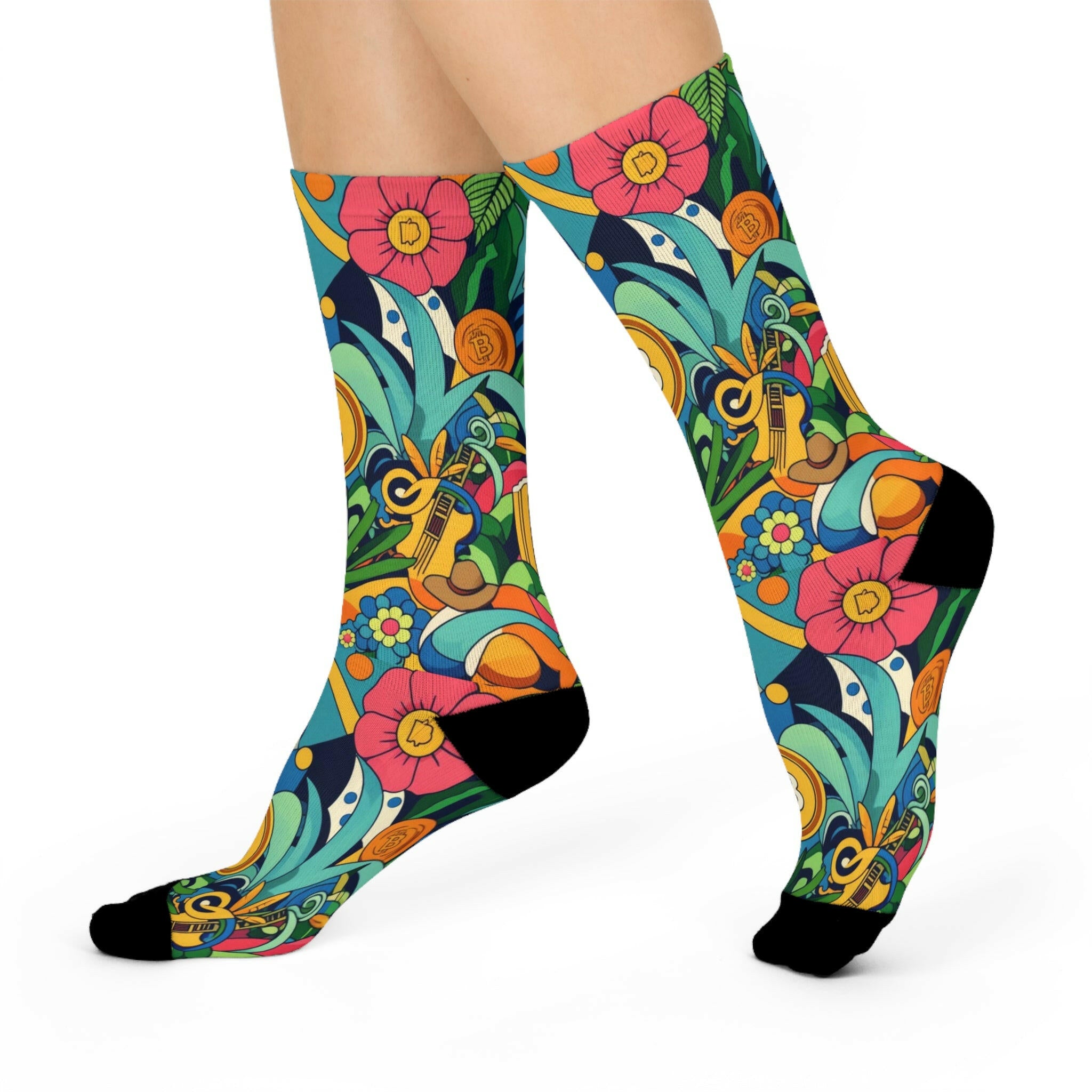 Bitcoin Socks / ALOHA SATOSHI - SVRN_T - The Orange Habit