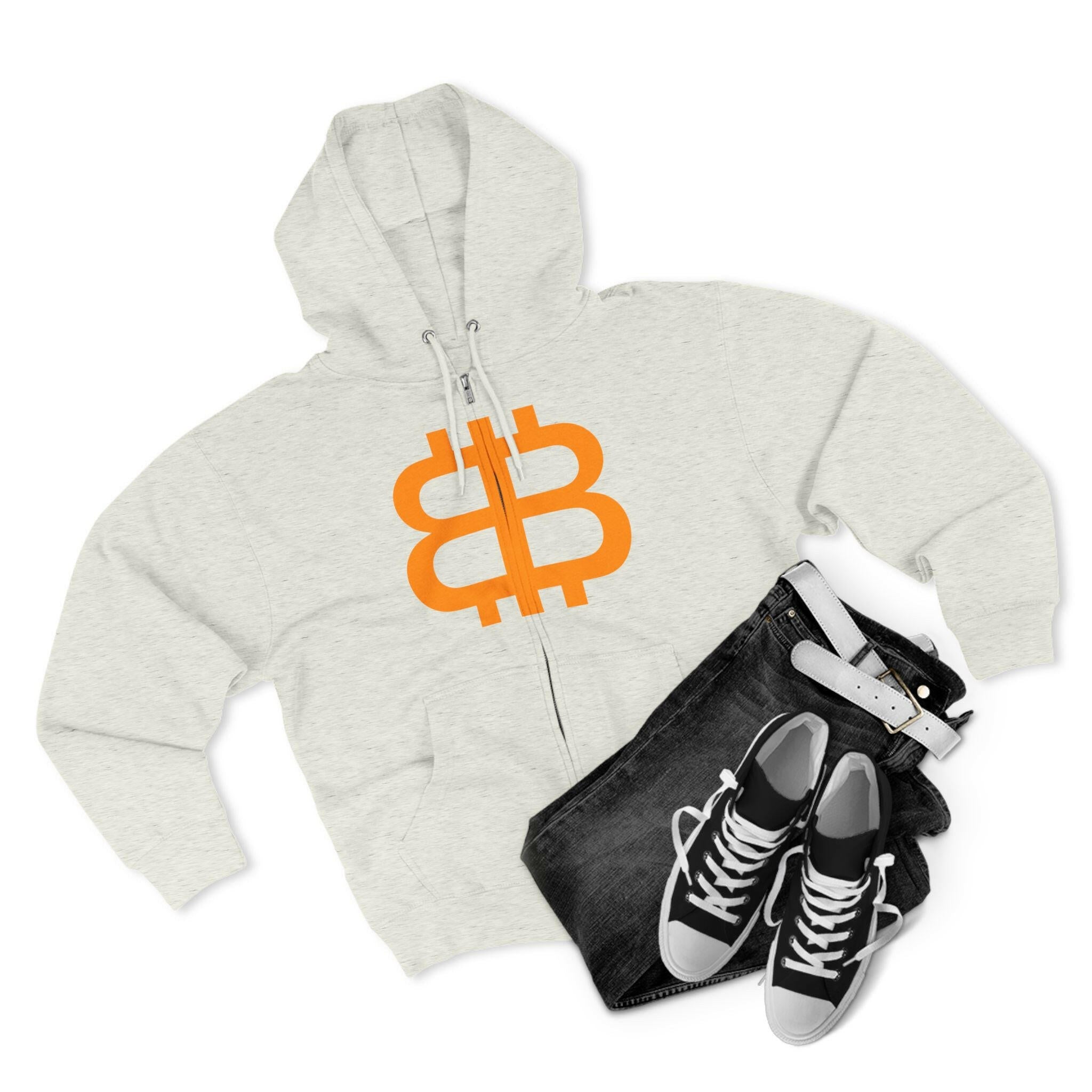 BITCOIN PARIS / Bitcoin Zip Hoodie - SVRN_T - The Orange Habit