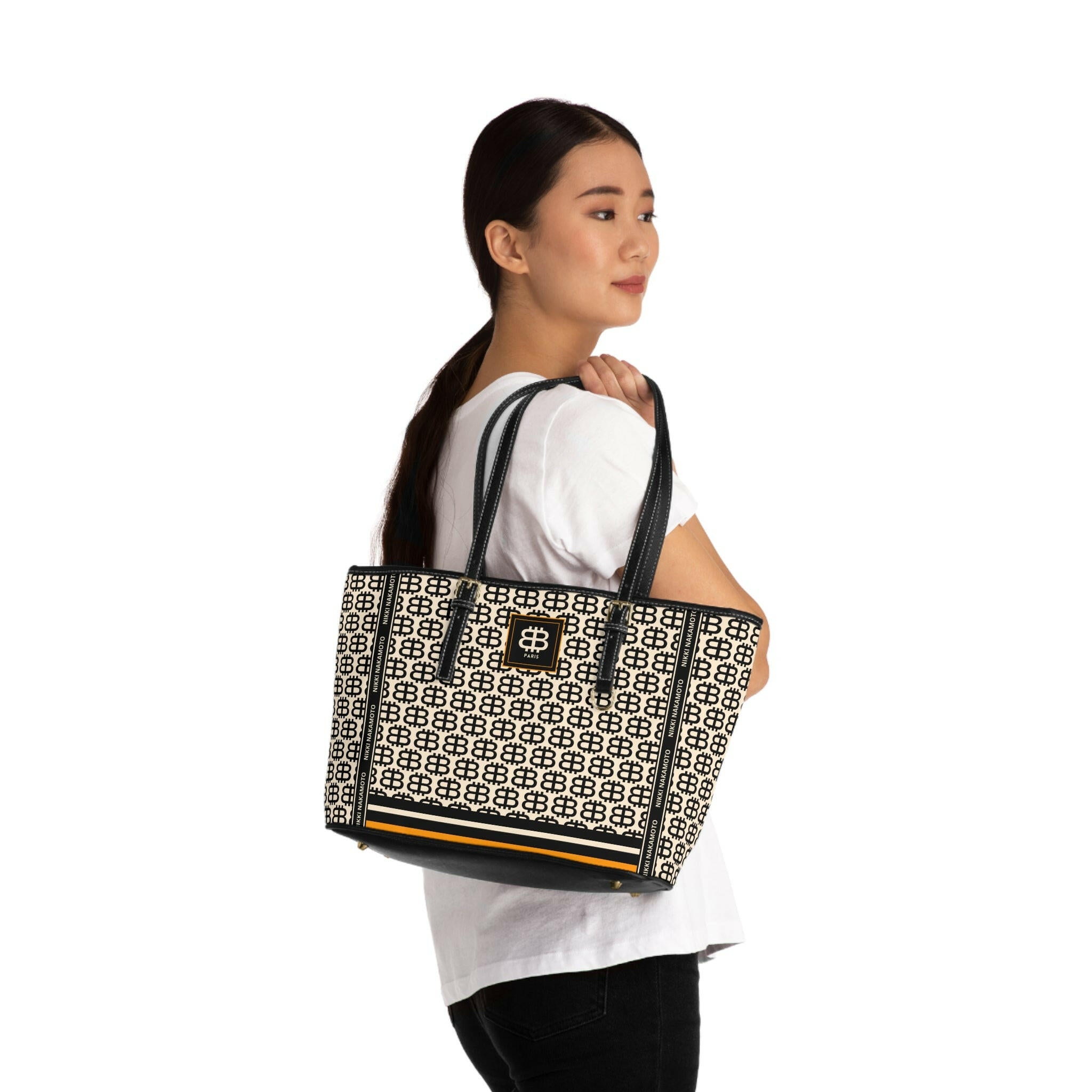 BITCOIN PARIS / Purse in Cream/Black - Nikki Nakamoto Bags - The Orange Habit