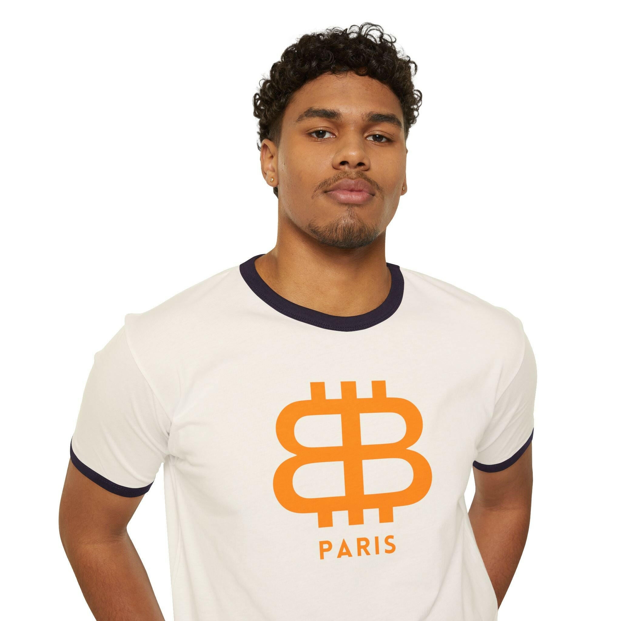 BITCOIN PARIS / Ringer T-Shirt - SVRN_T - The Orange Habit