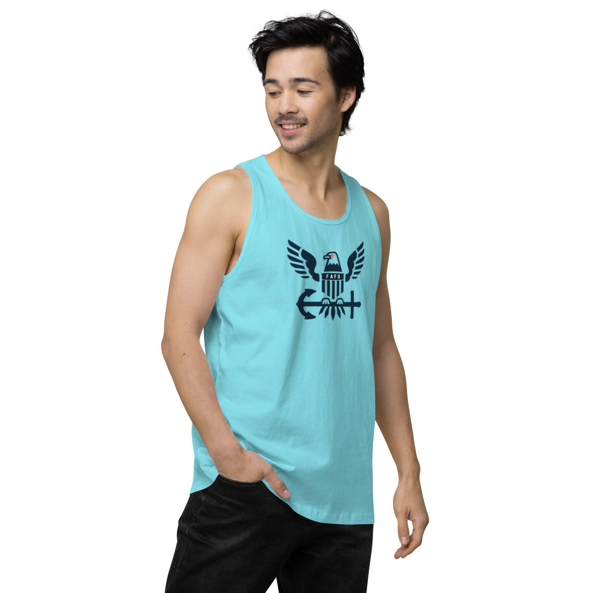 FAFO / Mens Bitcoin Tank Top - SVRN_T - The Orange Habit