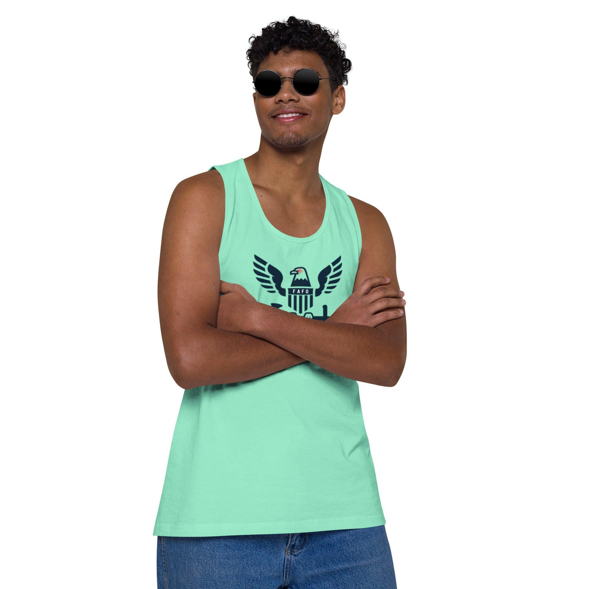 FAFO / Mens Bitcoin Tank Top - SVRN_T - The Orange Habit