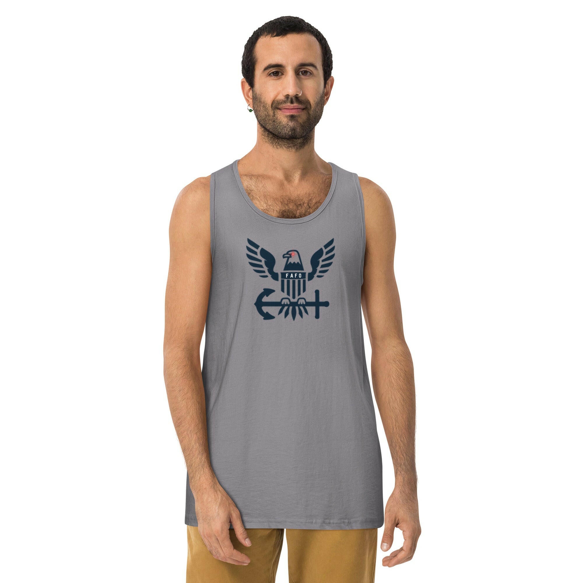 FAFO / Mens Bitcoin Tank Top - SVRN_T - The Orange Habit