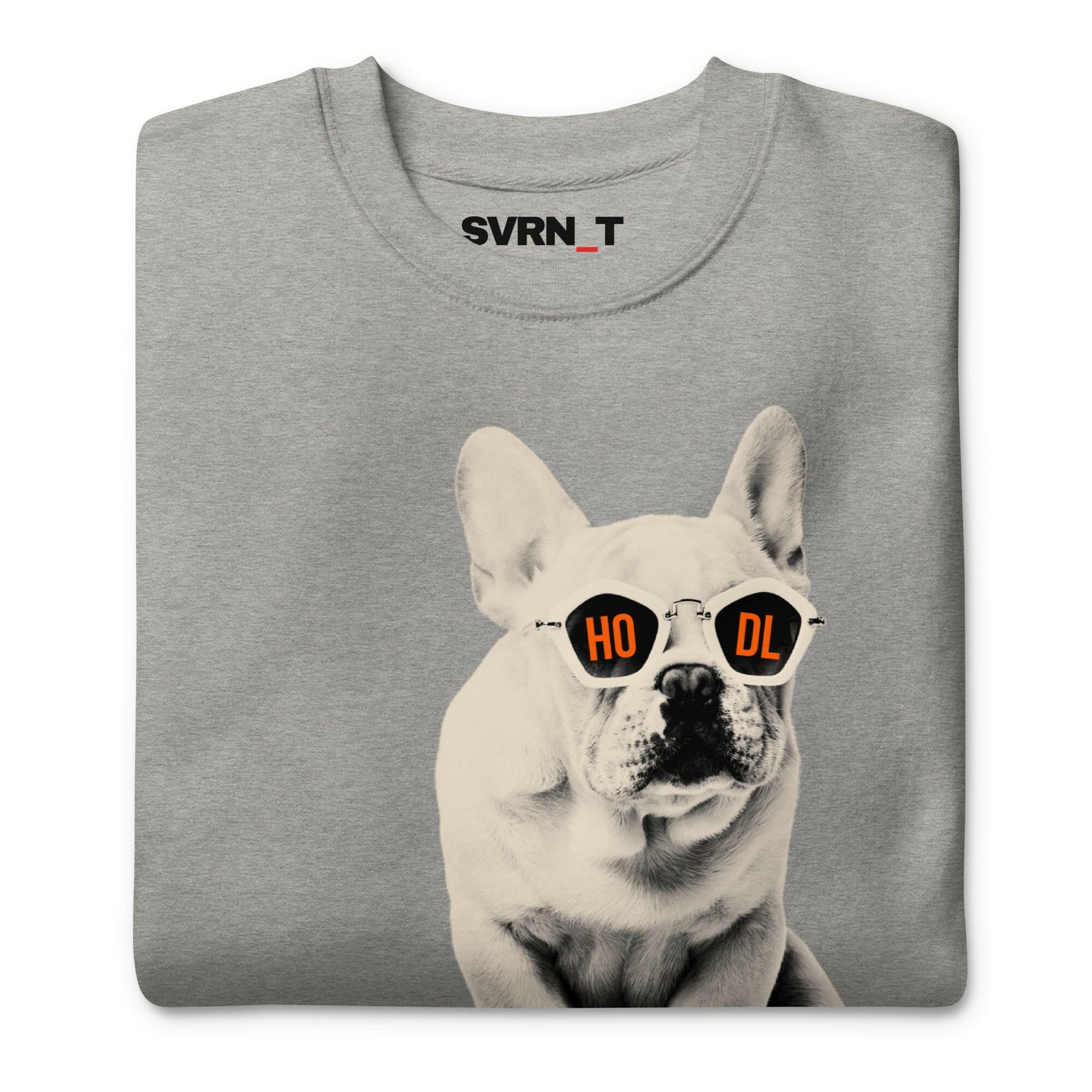 HODL DOG - Frenchie / Bitcoin Sweatshirt - SVRN_T - The Orange Habit