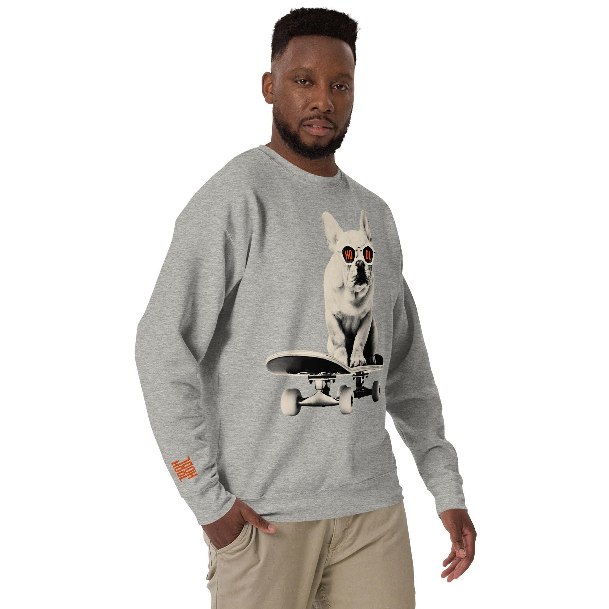 HODL DOG - Frenchie / Bitcoin Sweatshirt - SVRN_T - The Orange Habit