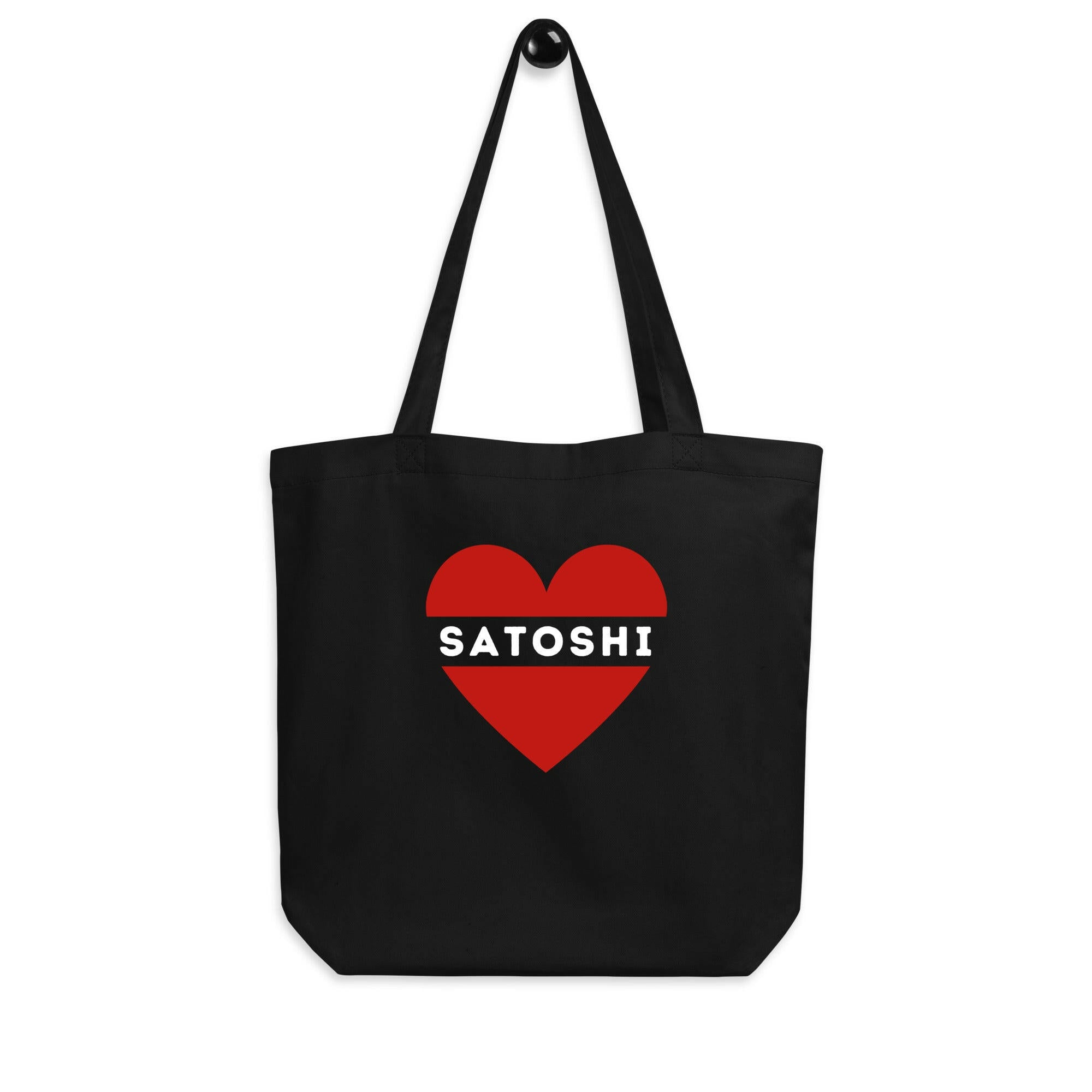 I HEART SATOSHI / Bitcoin Tote - Nikki Nakamoto Bags - The Orange Habit