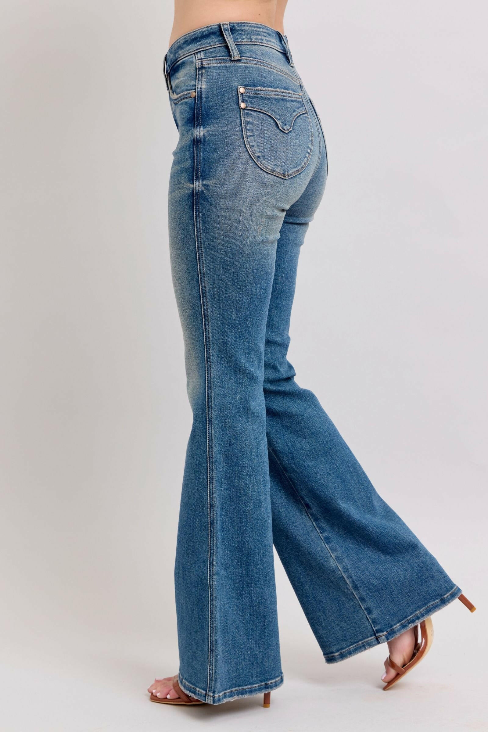 Boutique / Judy Blue MR Tummy Control Vintage Wash Jeans - Judy Blue - The Orange Habit