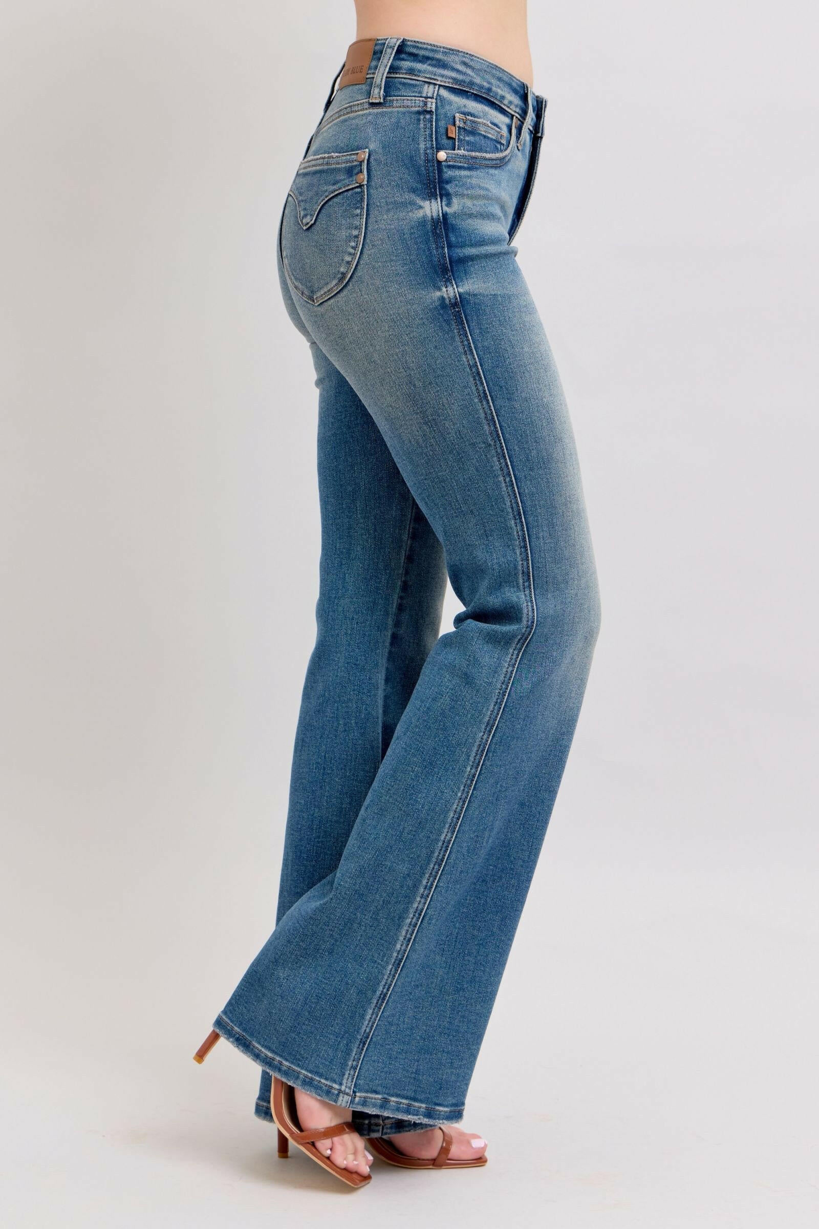 Boutique / Judy Blue MR Tummy Control Vintage Wash Jeans - Judy Blue - The Orange Habit
