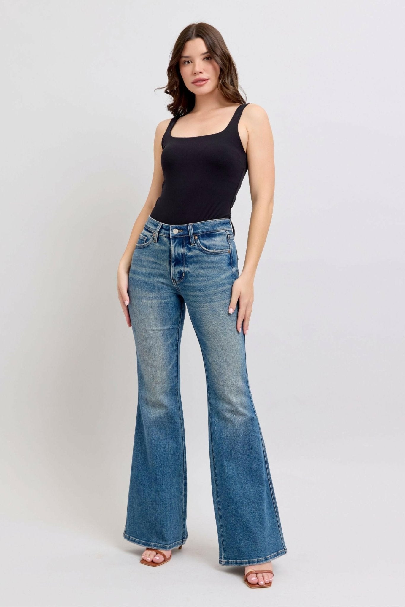Boutique / Judy Blue MR Tummy Control Vintage Wash Jeans - Judy Blue - The Orange Habit