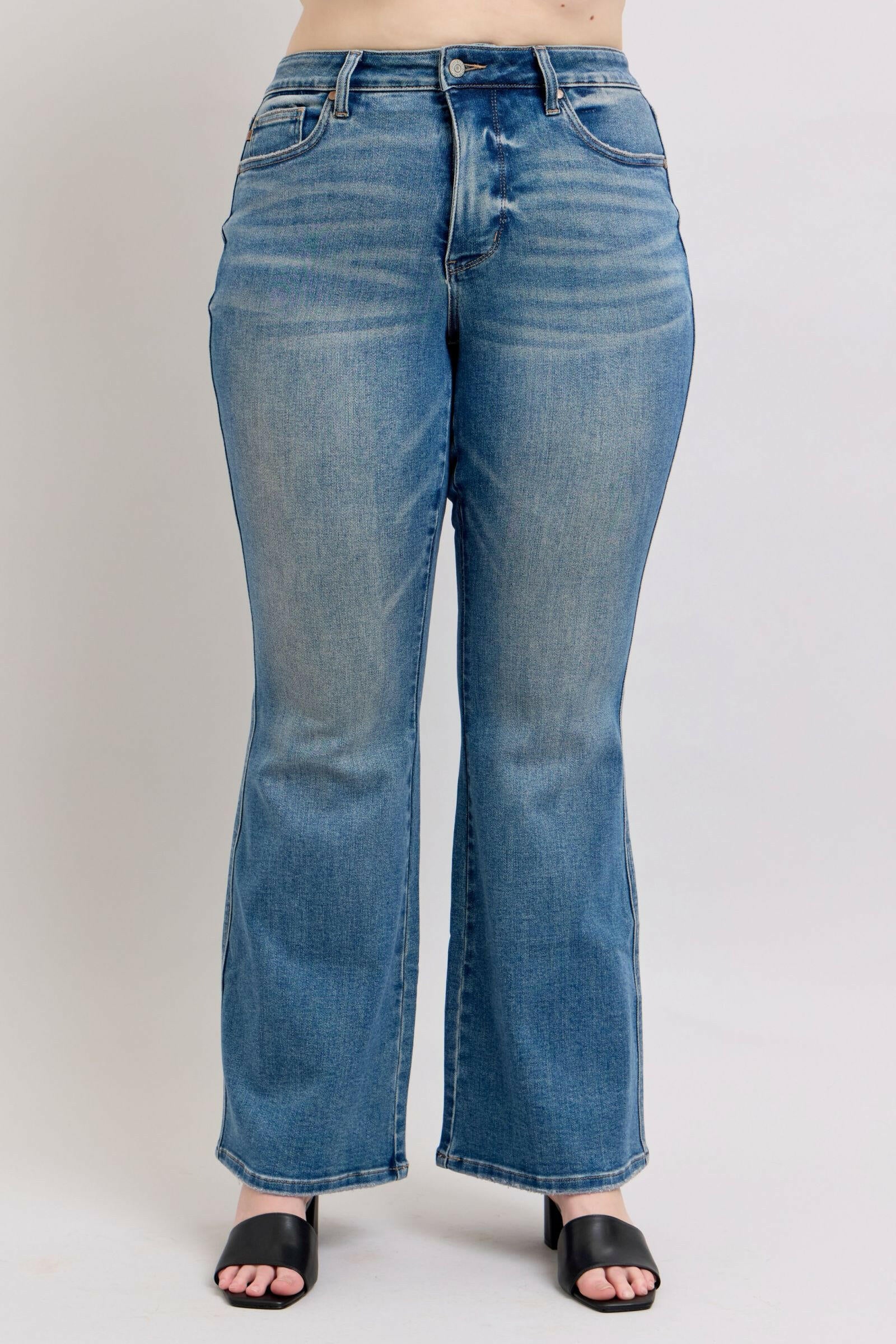 Boutique / Judy Blue MR Tummy Control Vintage Wash Jeans - Judy Blue - The Orange Habit
