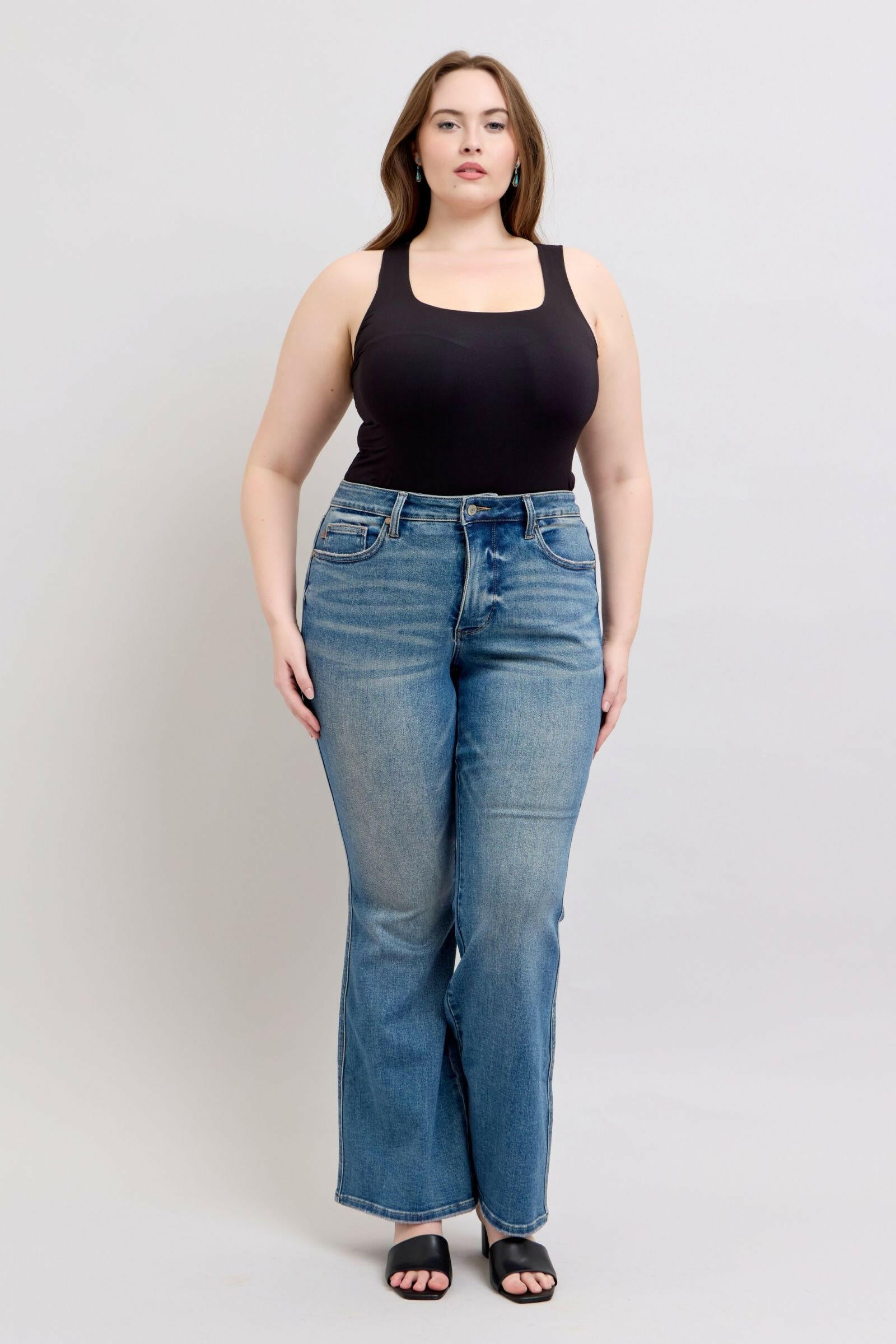 Boutique / Judy Blue MR Tummy Control Vintage Wash Jeans - Judy Blue - The Orange Habit