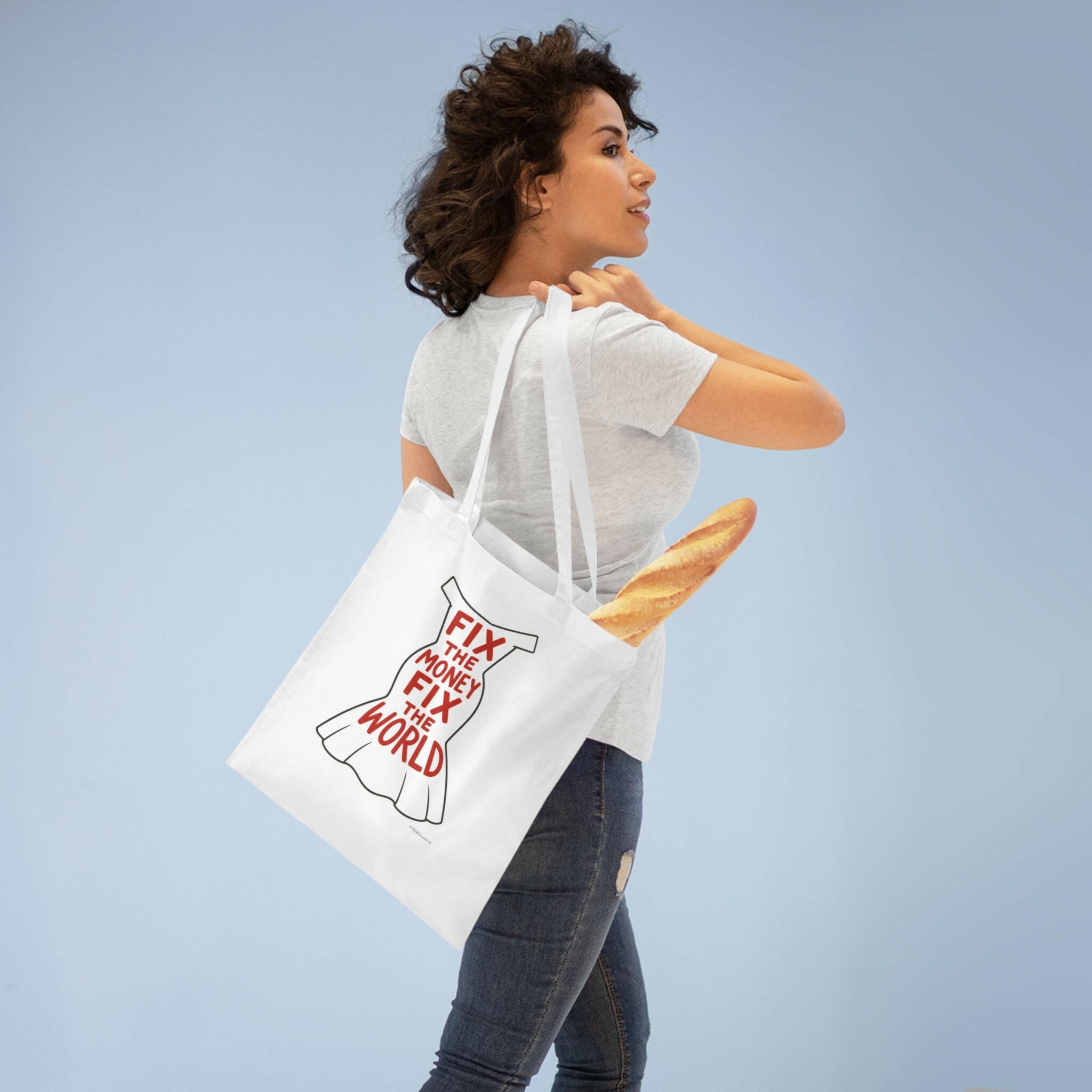 Fix The Money / Bitcoin Tote Bag - Nikki Nakamoto Bags - The Orange Habit