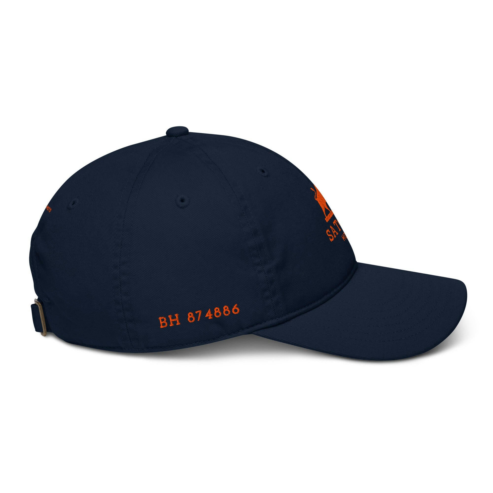 SATOSHI HODLr / Organic Bitcoin Dad Hat - Nikki Nakamoto Hats - The Orange Habit