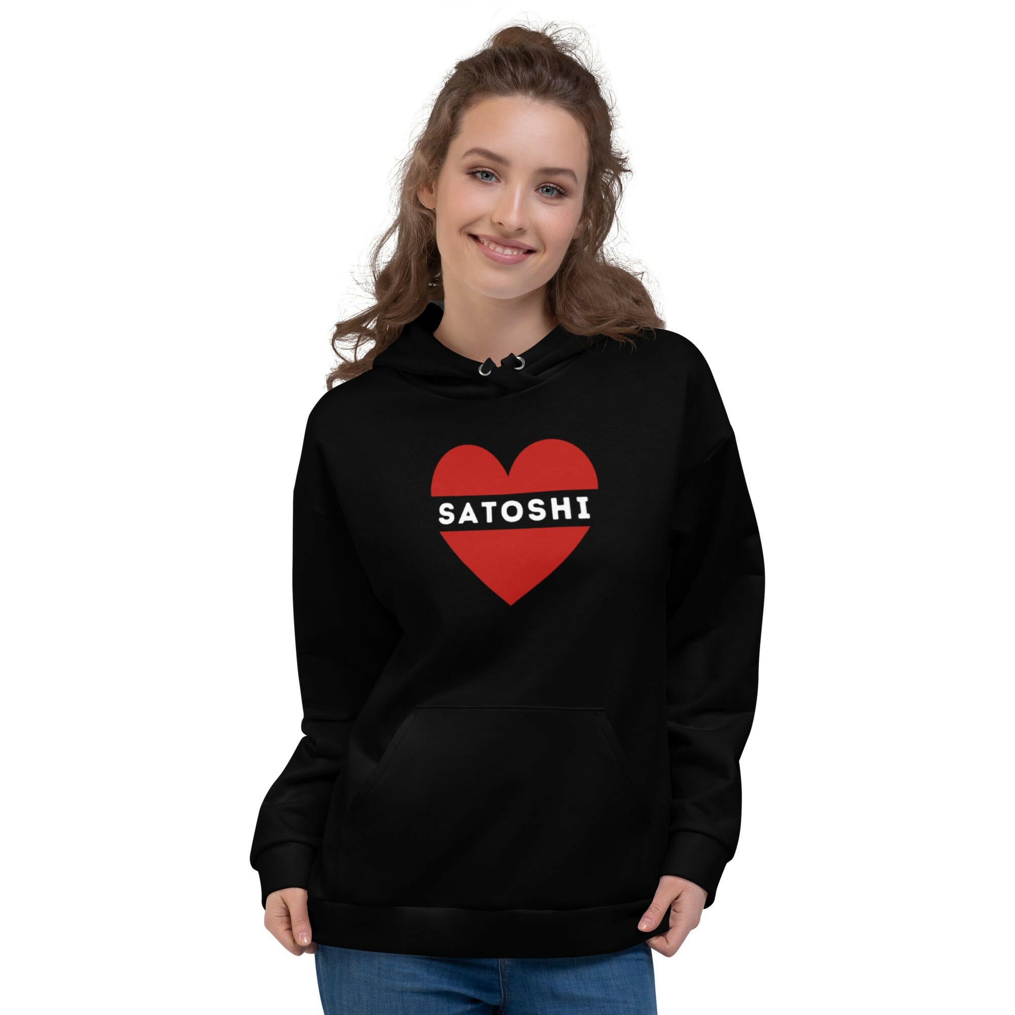 I HEART SATOSHI / Premium Hoodie  The Orange Habit | Bitcoin Clothing & Apparel.