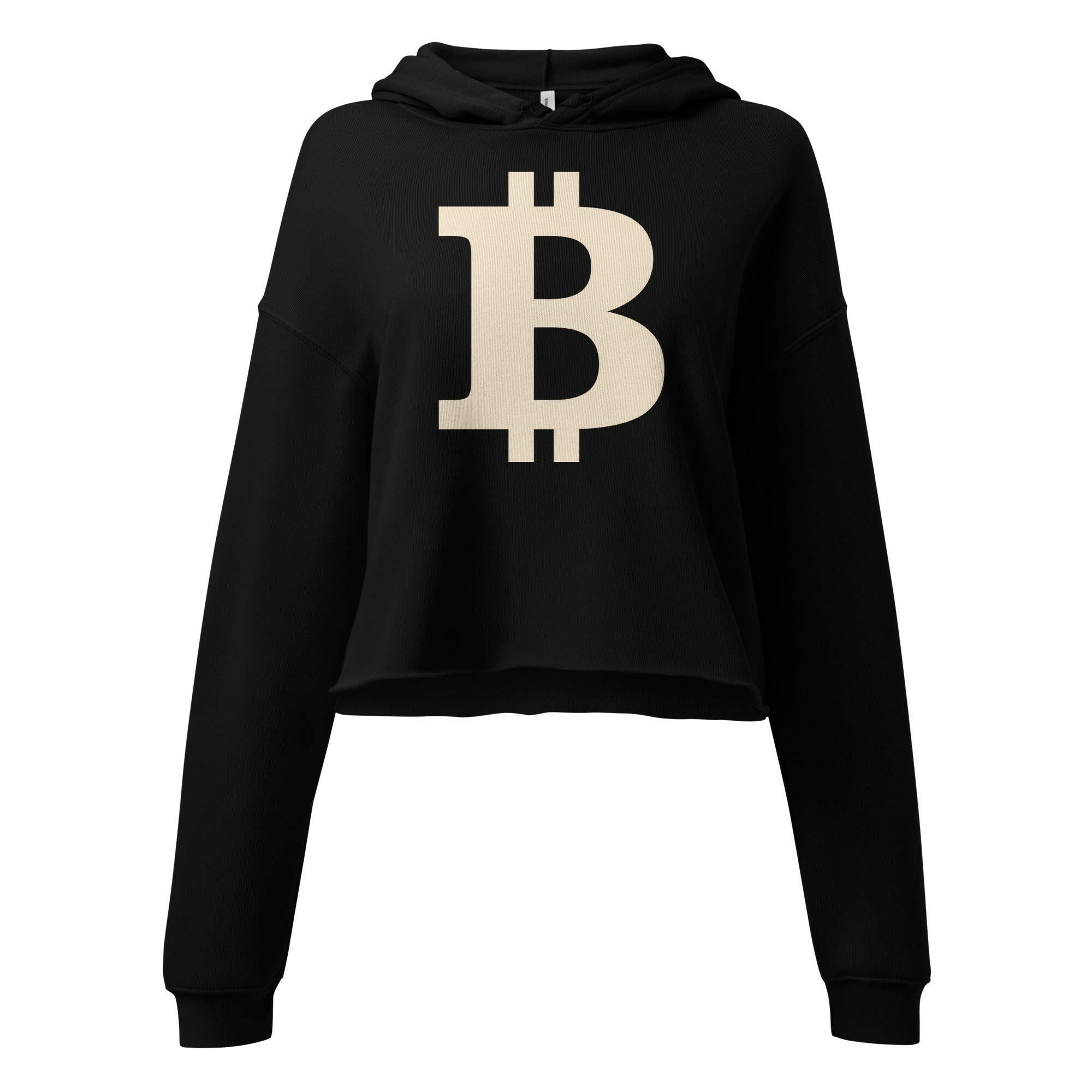 THE B / Crop Hoodie  The Orange Habit | Bitcoin Clothing & Apparel.