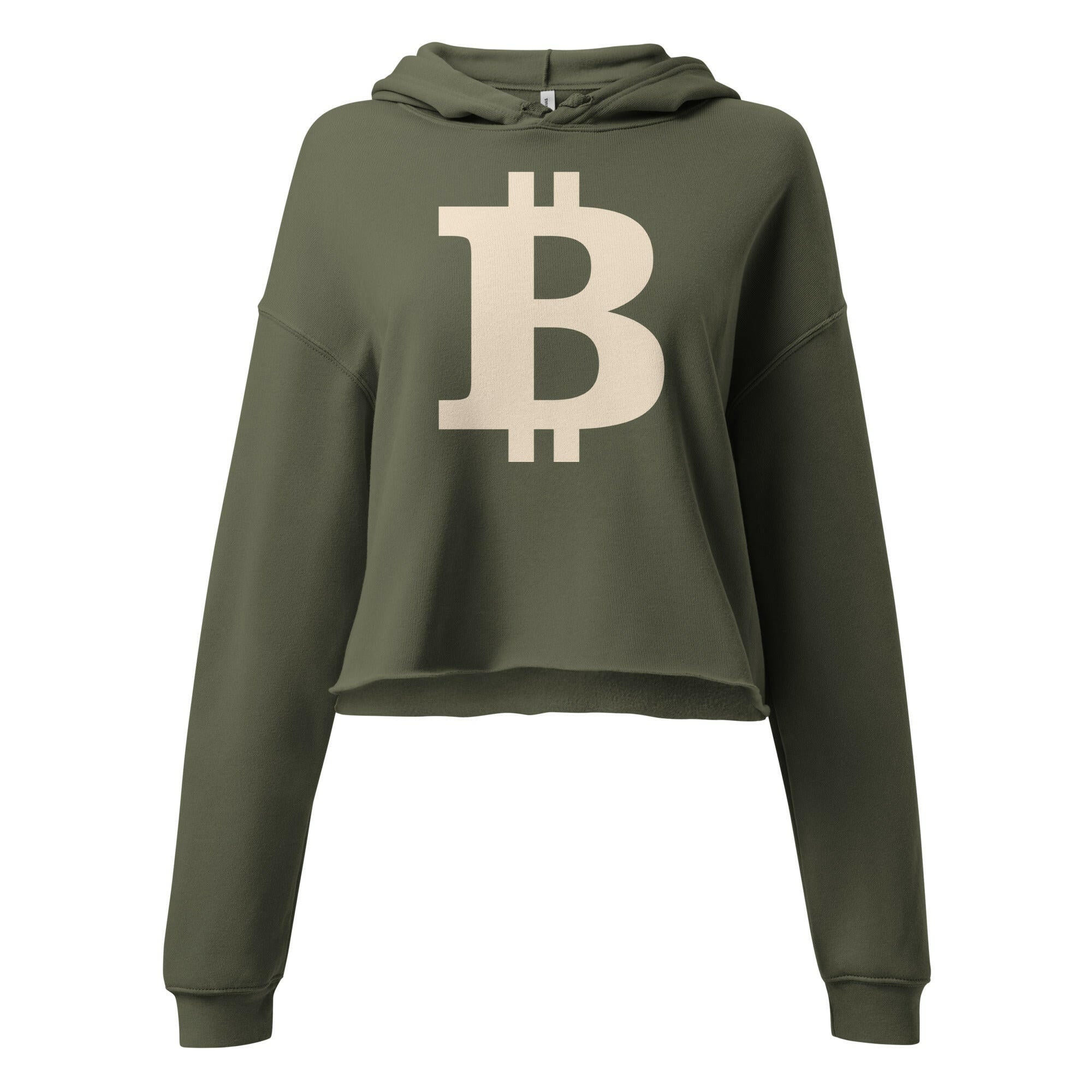 THE B / Crop Hoodie  The Orange Habit | Bitcoin Clothing & Apparel.