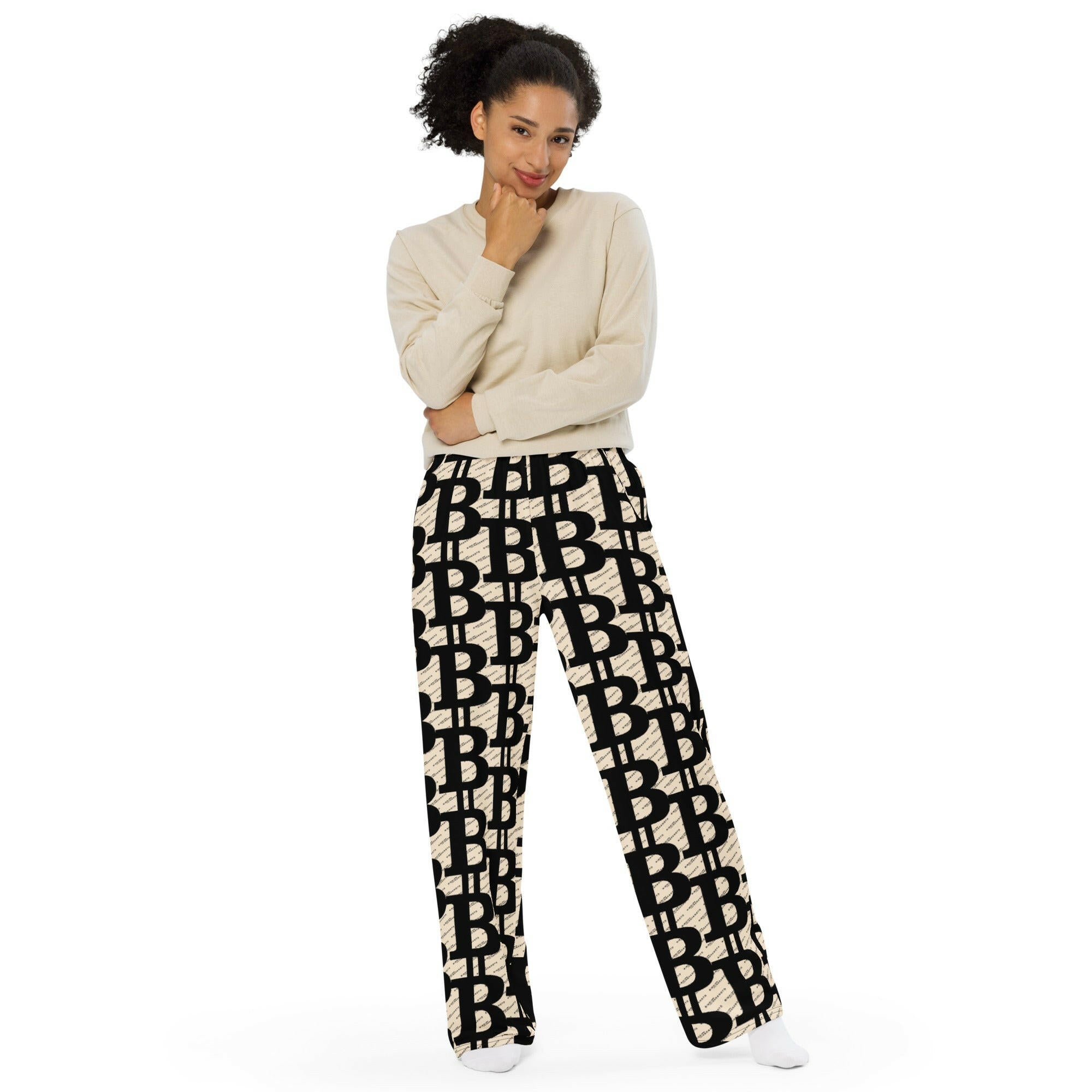 THE B / Wide Leg Pants  The Orange Habit | Bitcoin Clothing & Apparel.