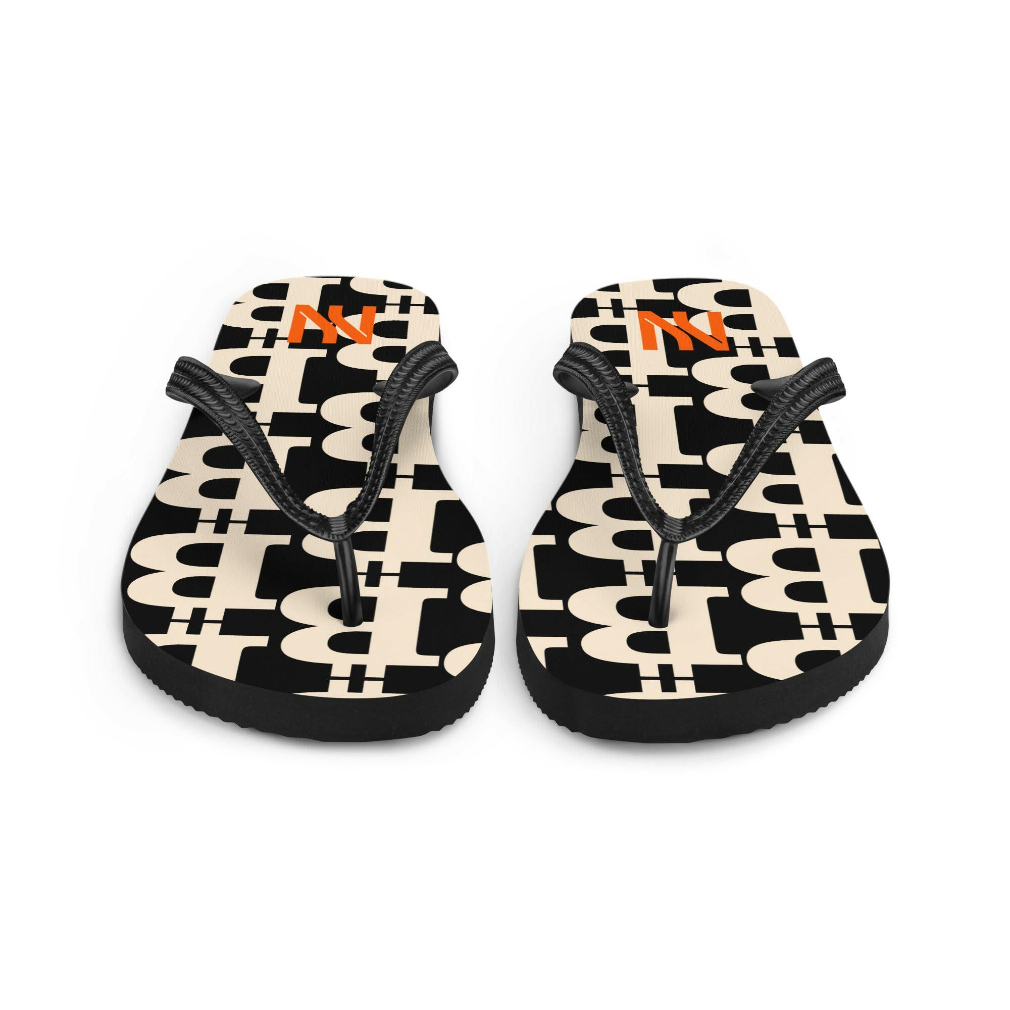 The B / Womens Bitcoin Flip-Flops - Nikki Nakamoto - The Orange Habit
