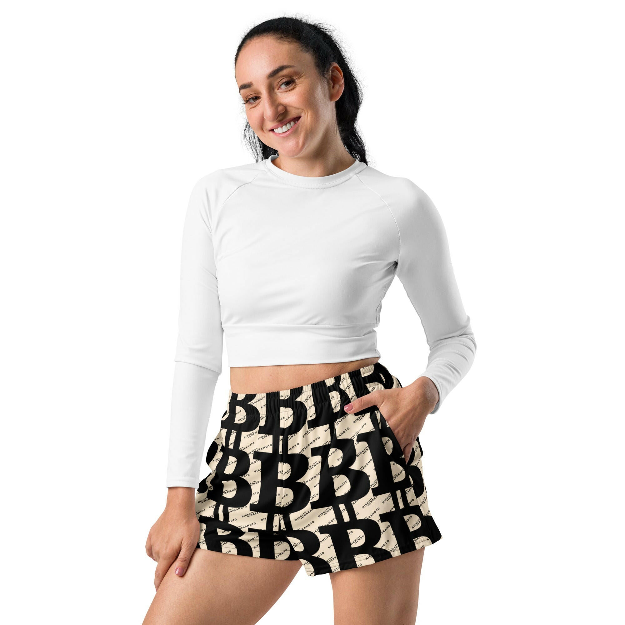 THE B / Athletic Shorts  The Orange Habit | Bitcoin Clothing & Apparel.