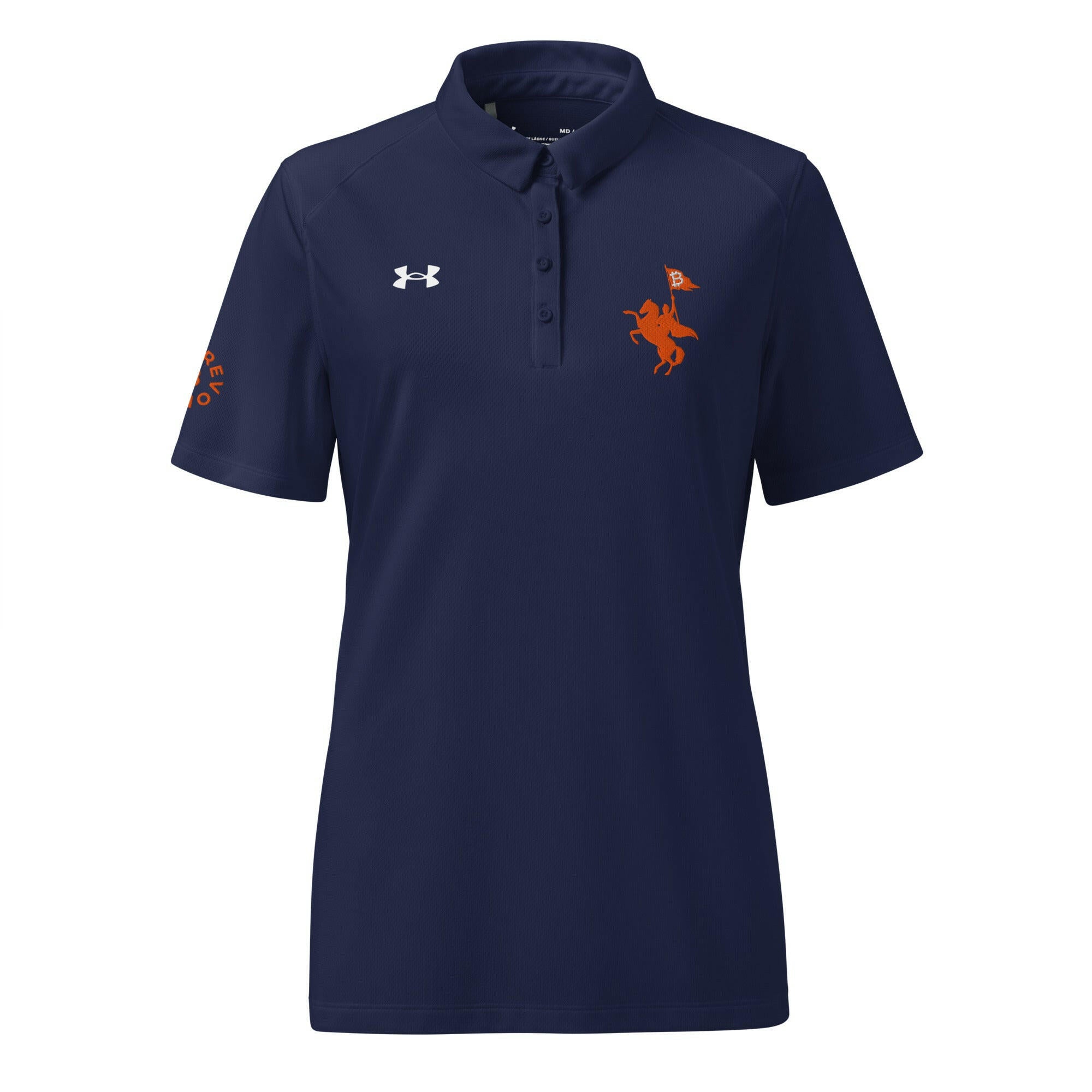 Soft Revolution / Under Armour® Women’s Bitcoin Polo - Nikki Nakamoto - The Orange Habit