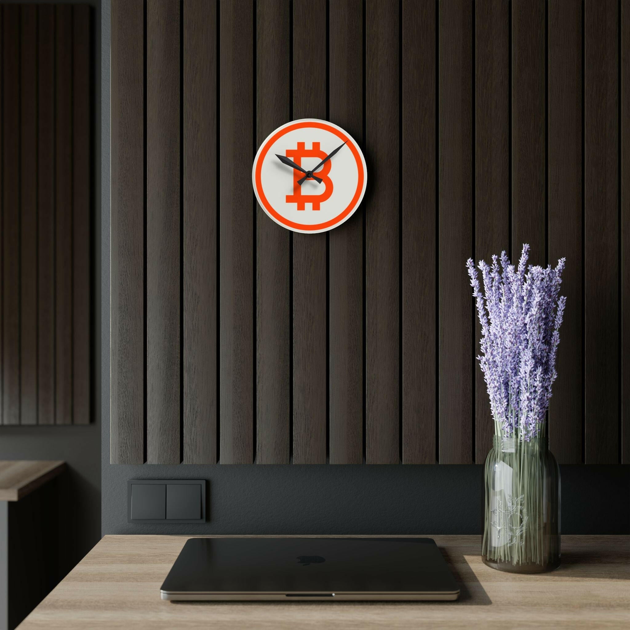 Branded / Bitcoin Wall Clock - Orange Habit Home - The Orange Habit