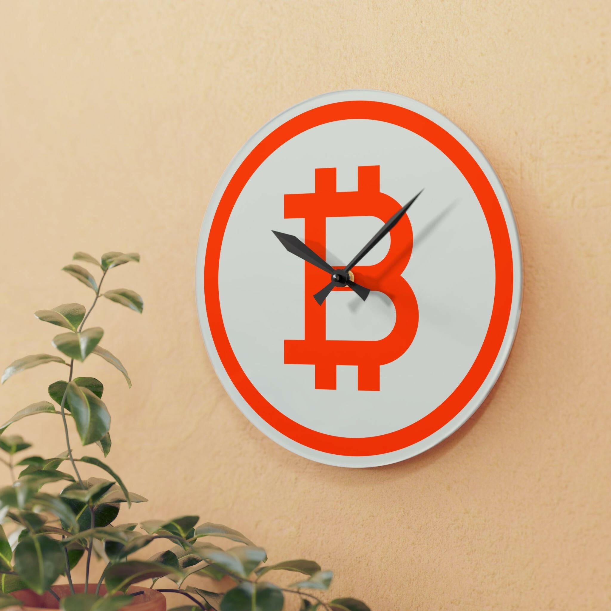 Branded / Bitcoin Wall Clock - Orange Habit Home - The Orange Habit
