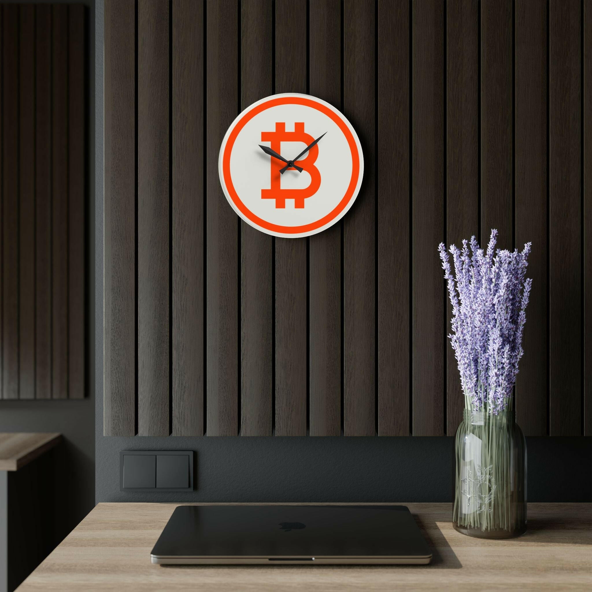 Branded / Bitcoin Wall Clock - Orange Habit Home - The Orange Habit
