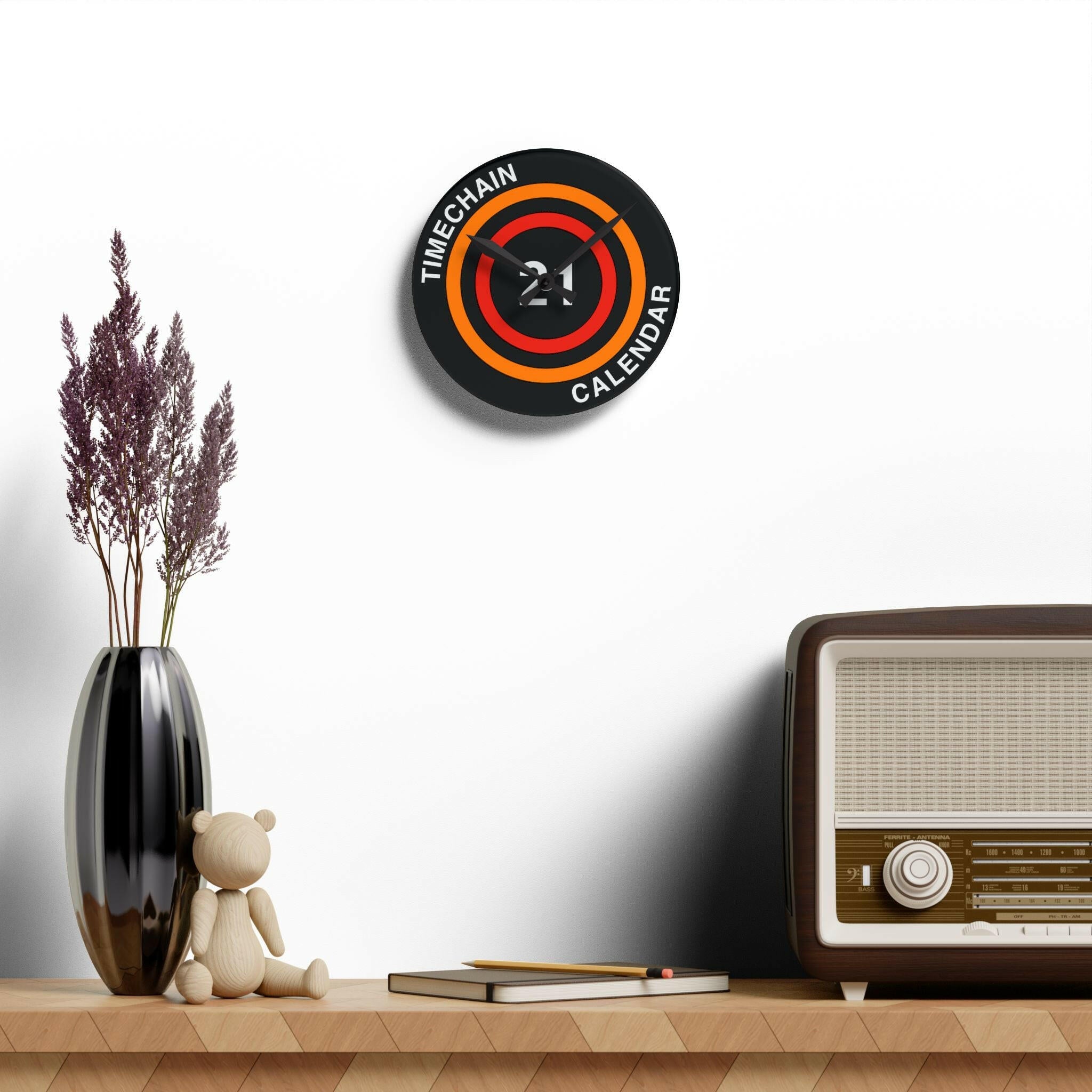 Timechain Calendar / Bitcoin Wall Clock - Orange Habit Home - The Orange Habit