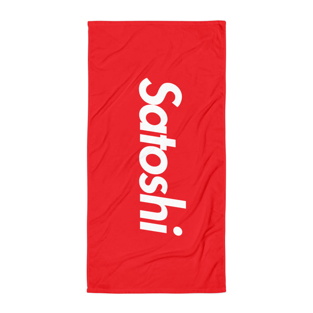 SATOSHI / Bitcoin Towel - Orange Habit Home - The Orange Habit