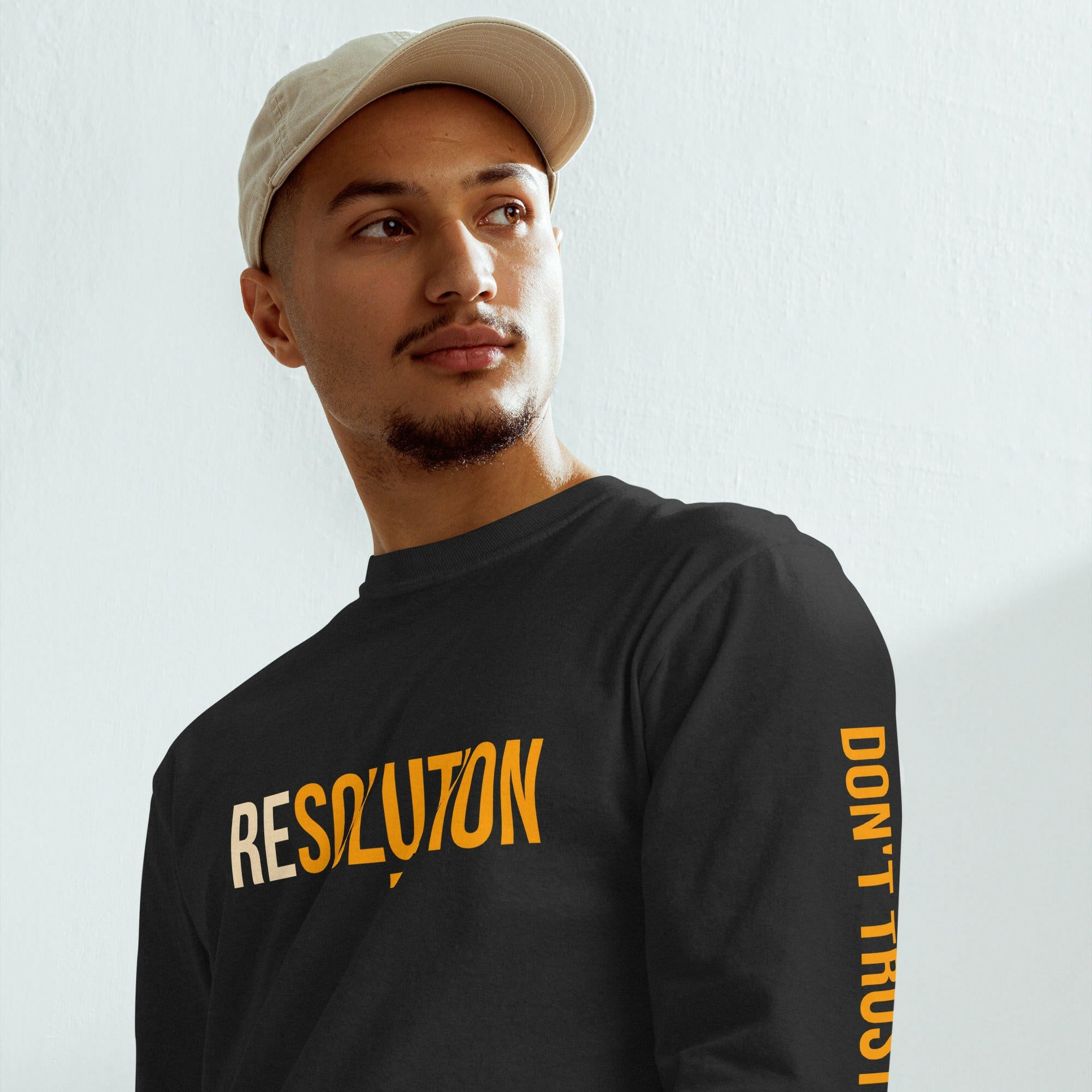 RESOLUTION / Long Sleeve T-shirt - SVRN_T - The Orange Habit