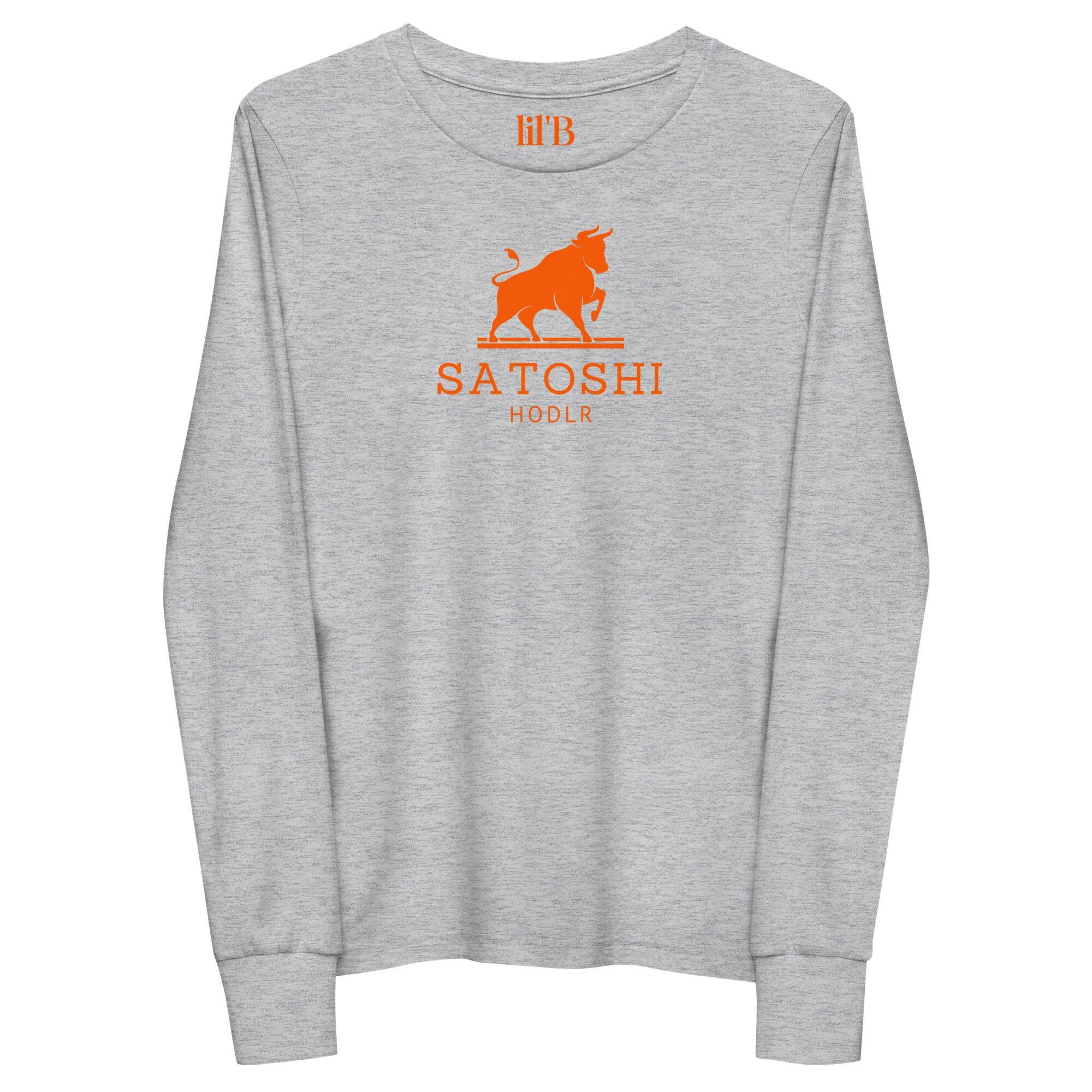 Satoshi HODLR / Kid’s Long Sleeve Bitcoin Tee - Lil'B - The Orange Habit