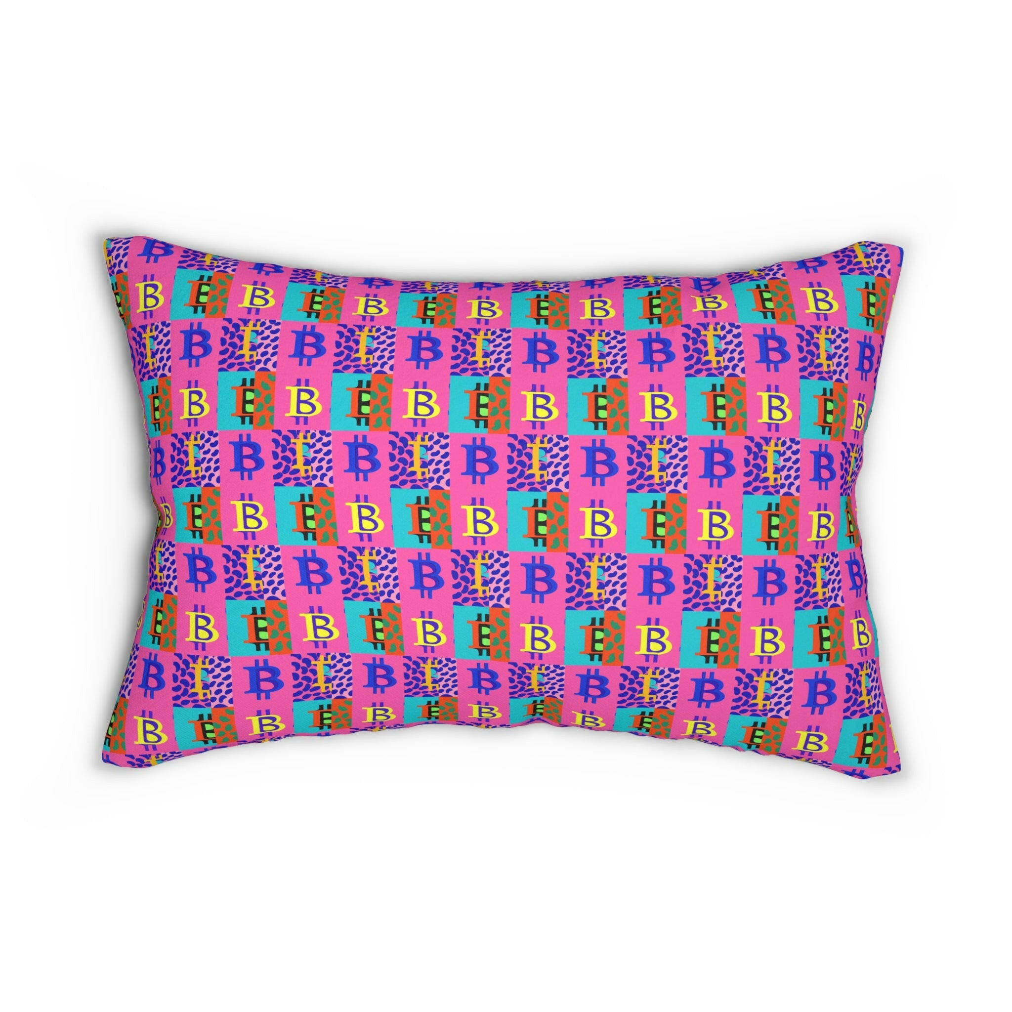SATOSHI MATISSE / Bitcoin Lumbar Pillow - Orange Habit Home - The Orange Habit