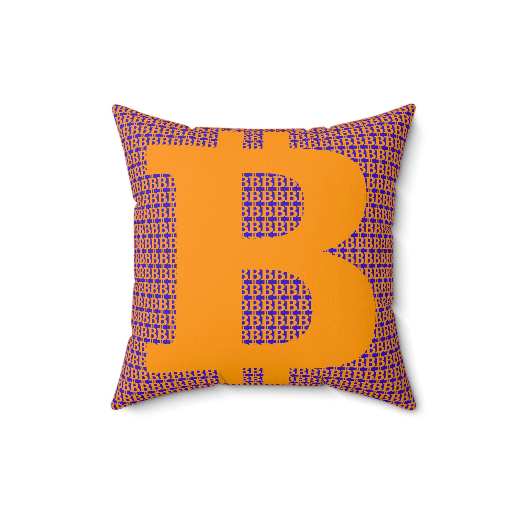 SATOSHI MATISSE / Bitcoin Throw Pillow - Orange Habit Home - The Orange Habit